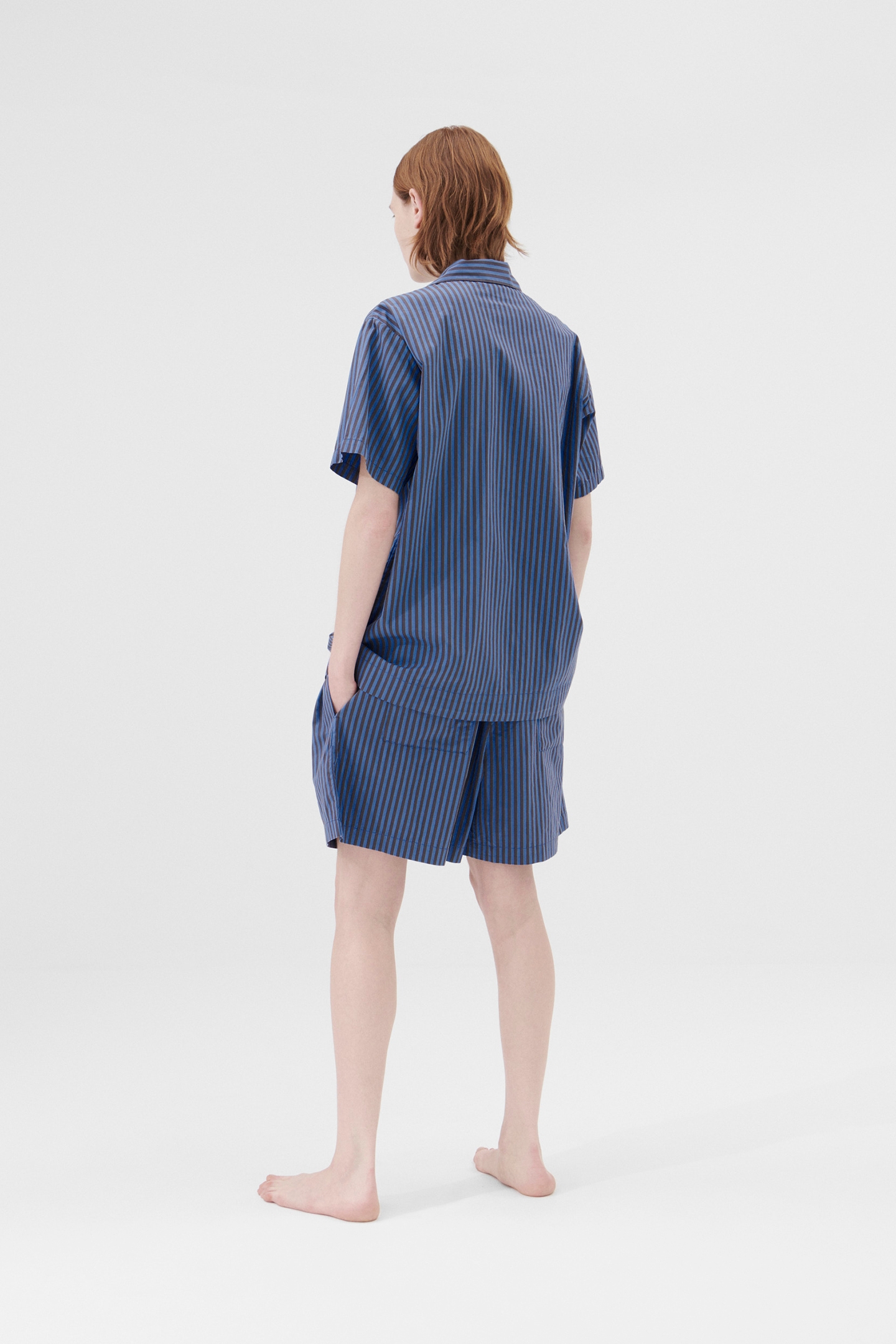 UNISEX POPLIN PYJAMAS SHORTS VERNEUIL STRIPES 2