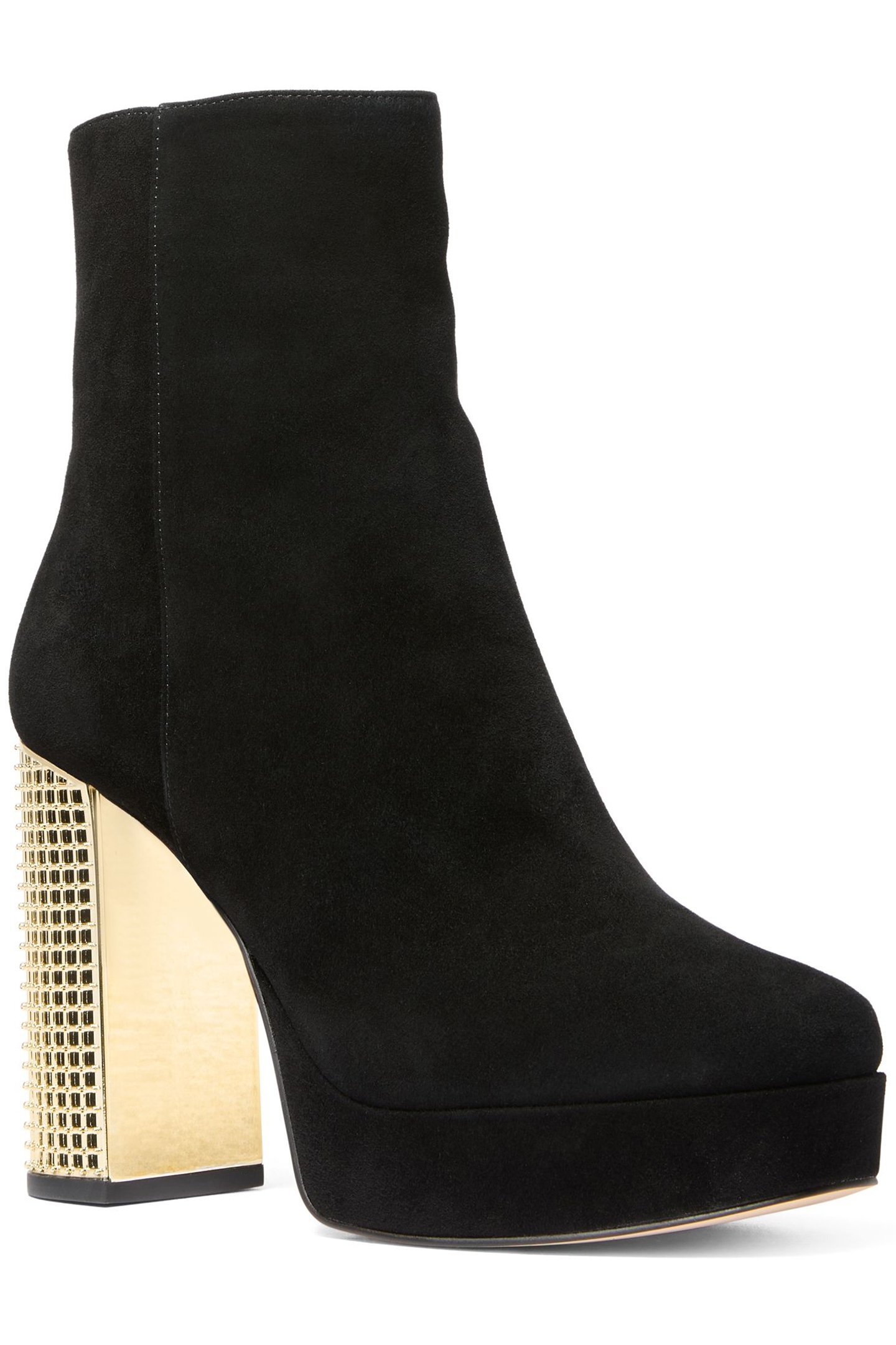 MAXINE PLATFORM BOOT IN BLACK WITH GOLD HEEL 3