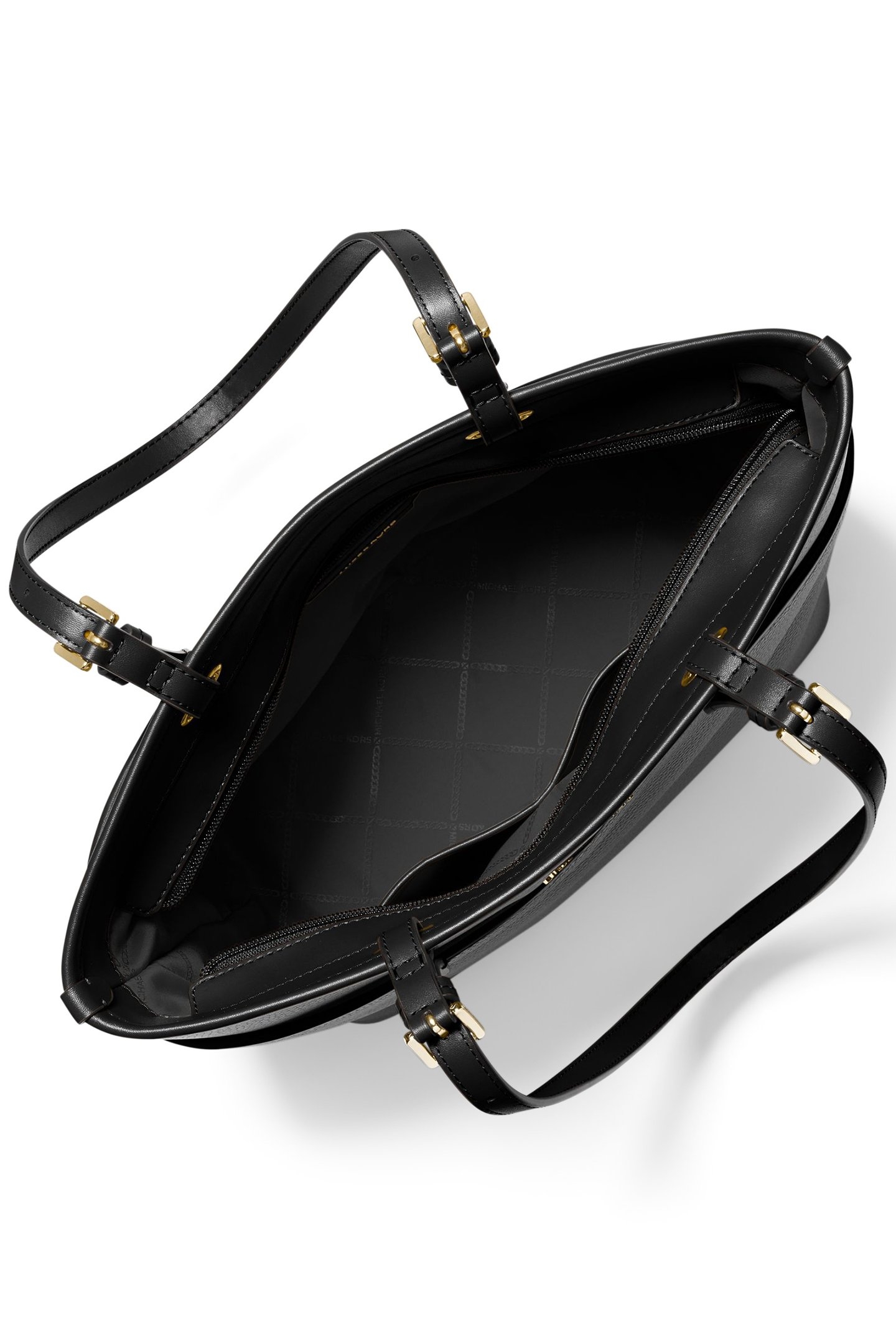 MEDIUM LEATHER TOP ZIP BUCKET MESSENGER BAG IN BLACK 4