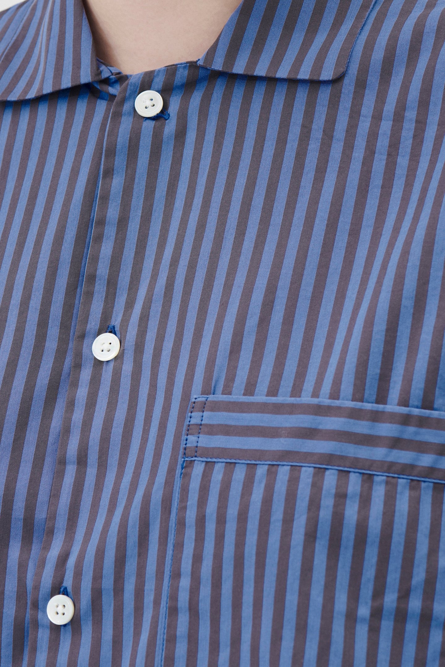 UNISEX POPLIN PYJAMAS SHIRT VERNEUIL STRIPES 4