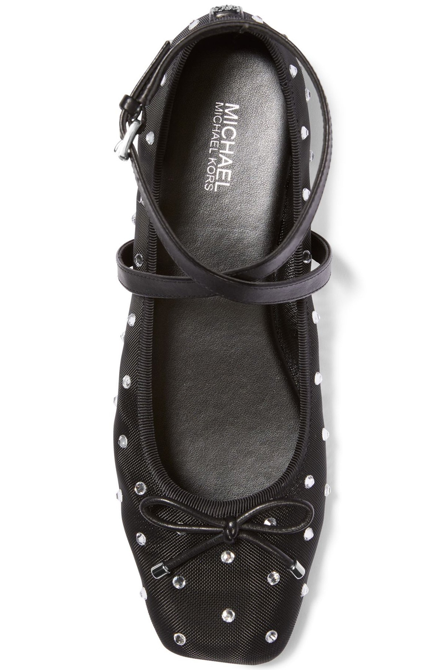 COLLETTE WRAP BALLET SHOE IN BLACK STUDS 3