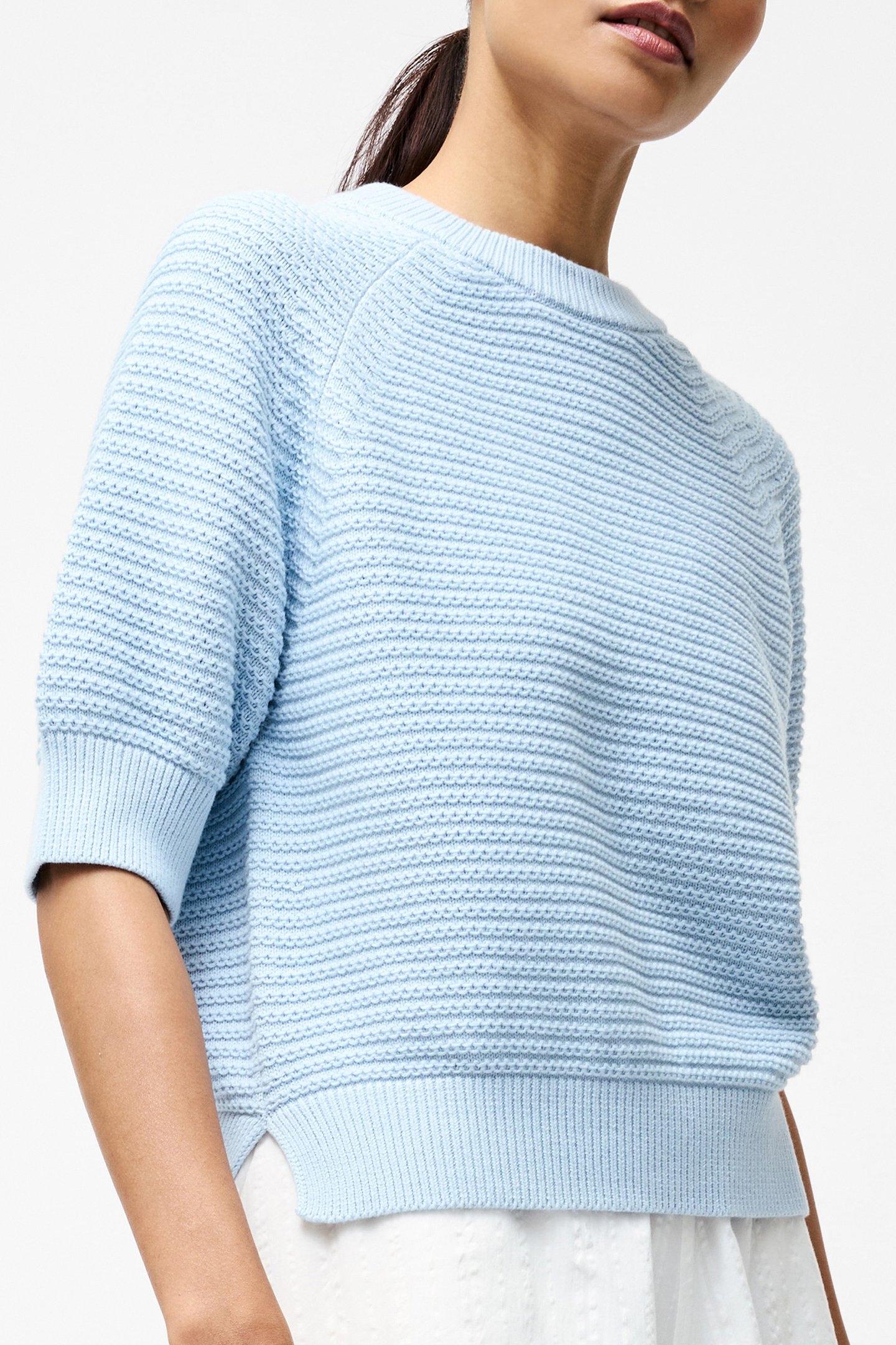 LILY SS HIGH NECK TOP SKY BLUE 4