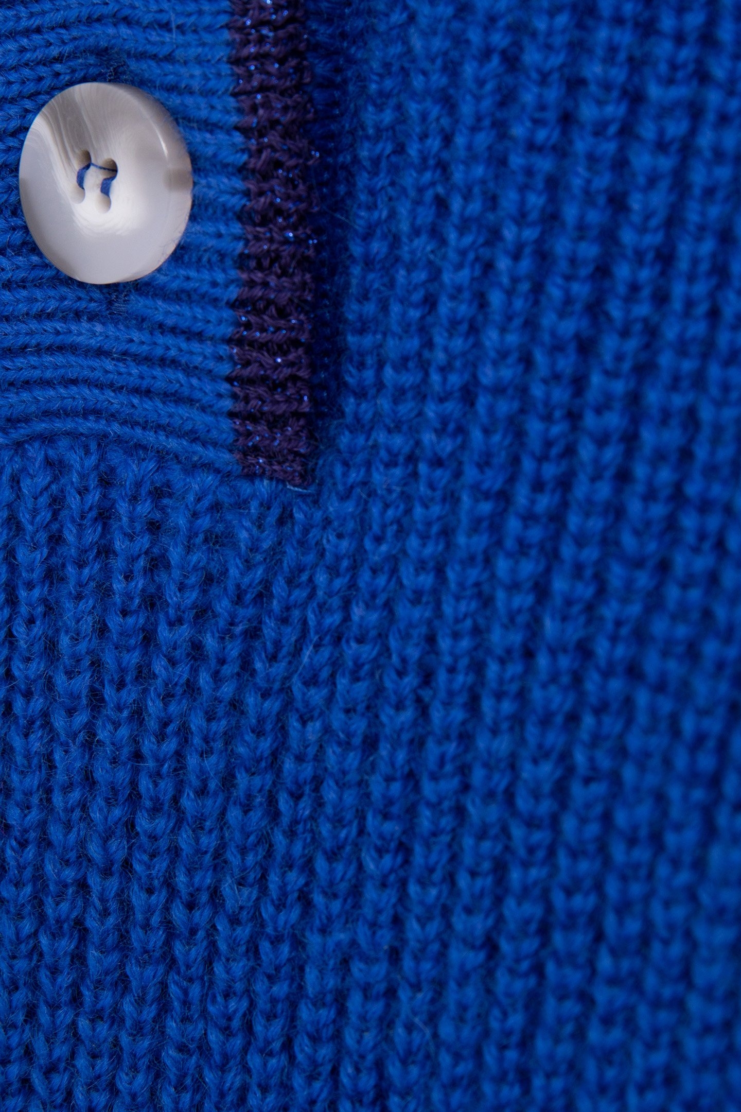 LAFRANÇAISE BLUE BEADED KNIT BUTTON-DOWN SWEATER BLUE 7