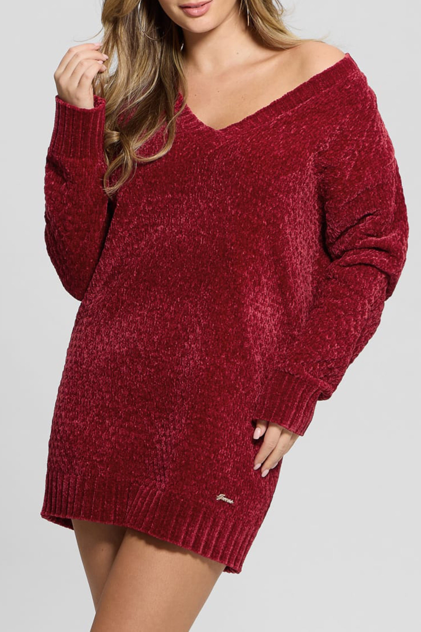 GUESS ECO TALIA LS VN MAXI PUL SIREN RED 6