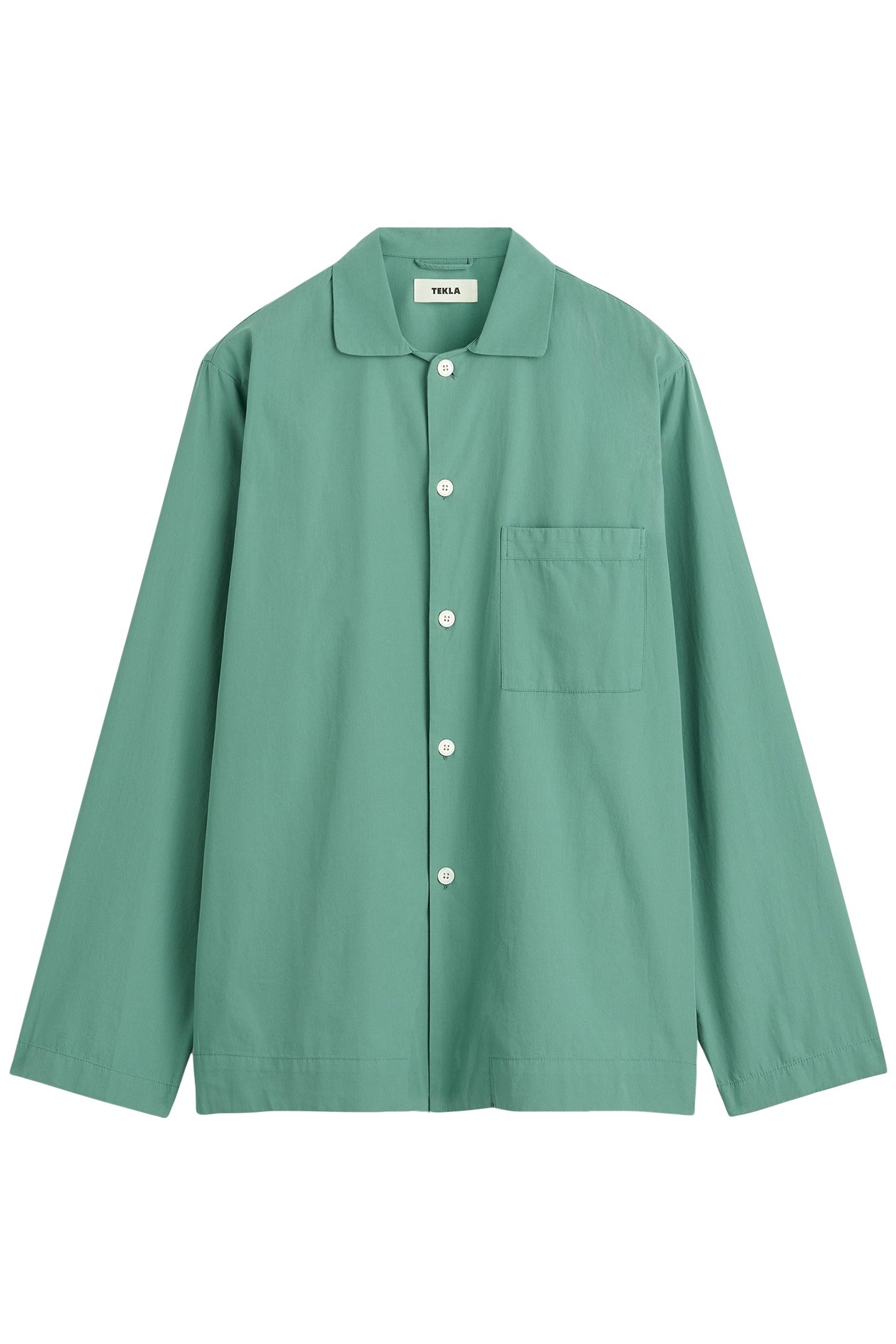 UNISEX POPLIN PYJAMAS SHIRT VINTAGE GREEN 4