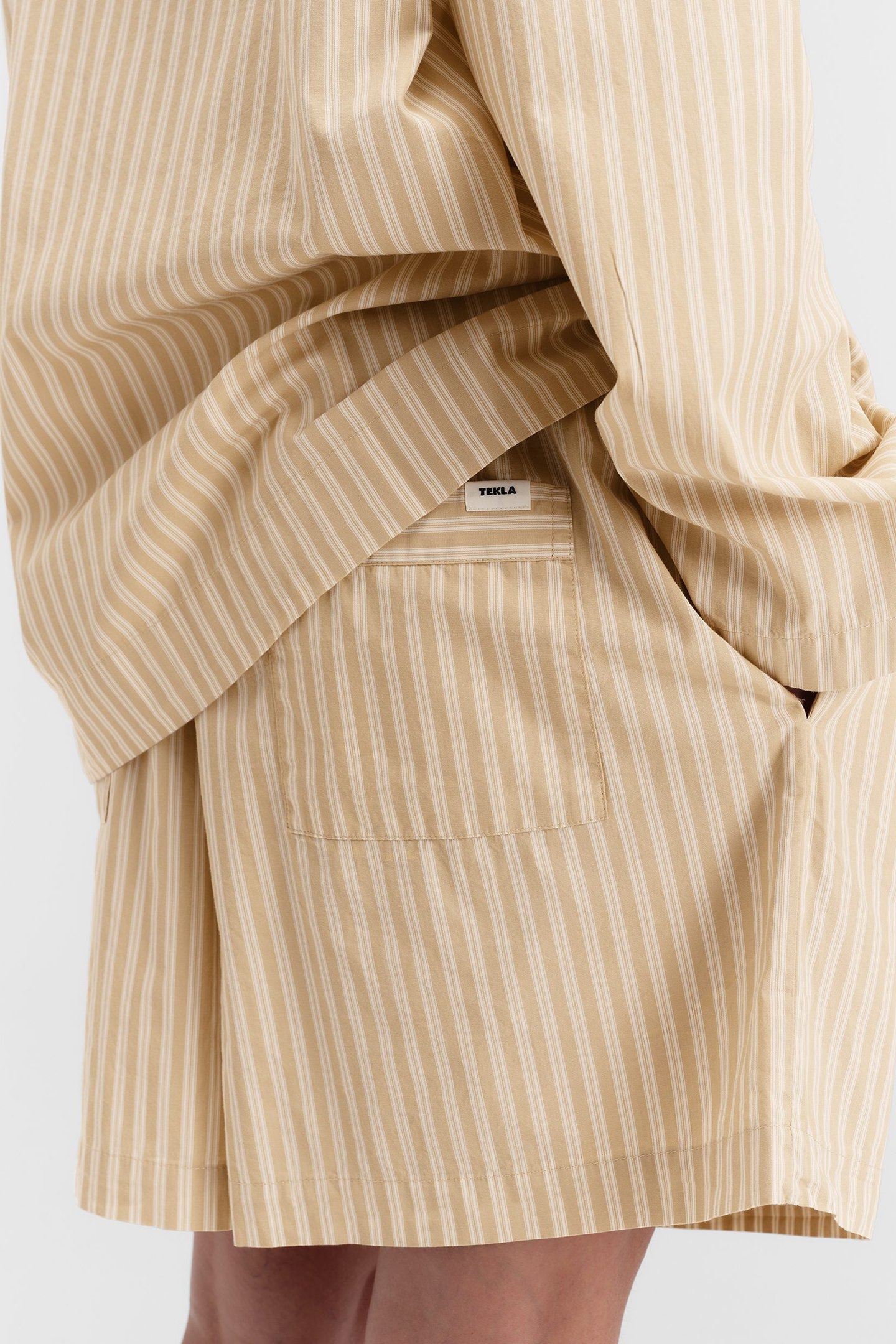 UNISEX POPLIN PYJAMAS SHORTS CORINTH STRIPES 5