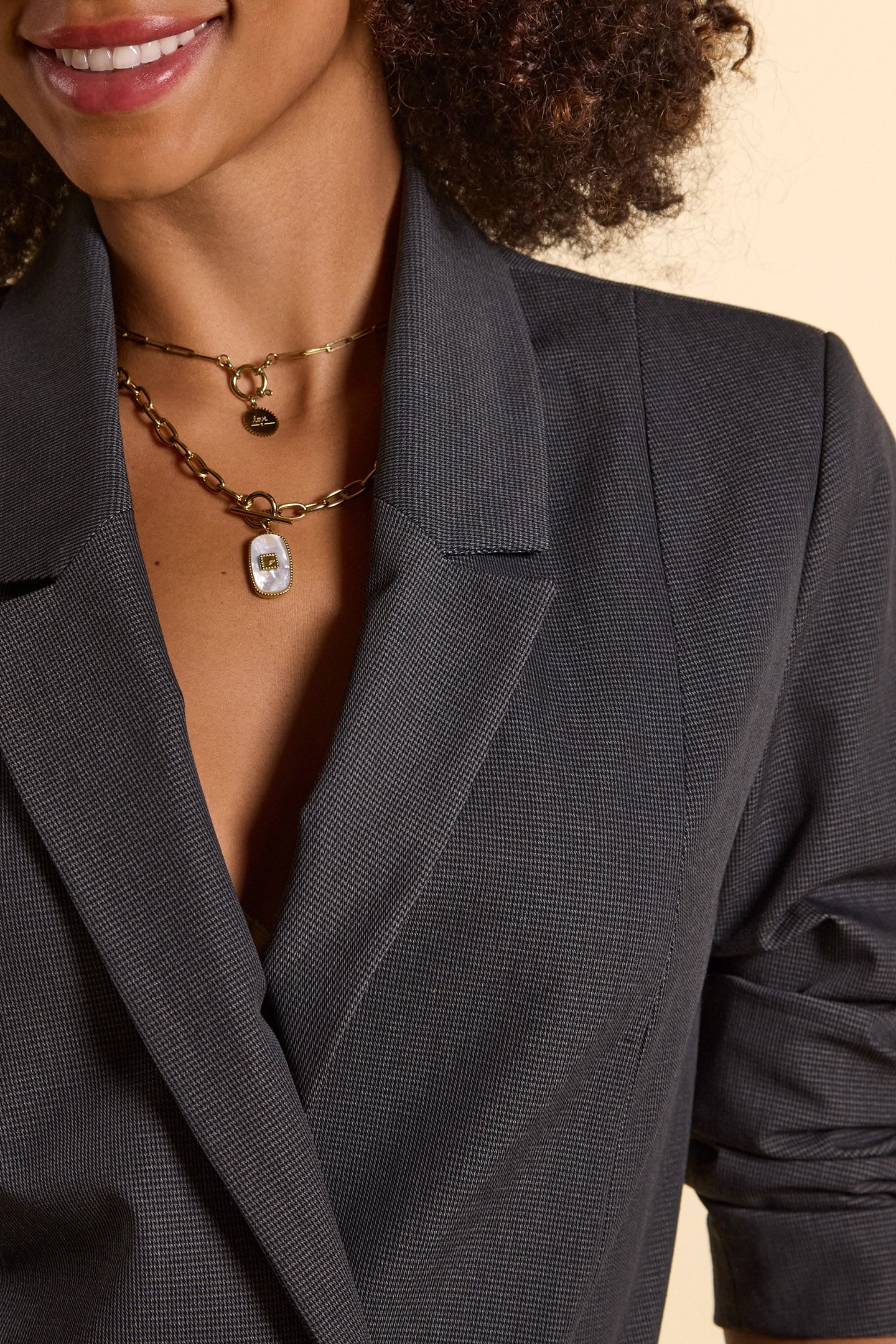 CHARCOAL HOUNDSTOOTH SUIT JACKET ANTHRACITE 5