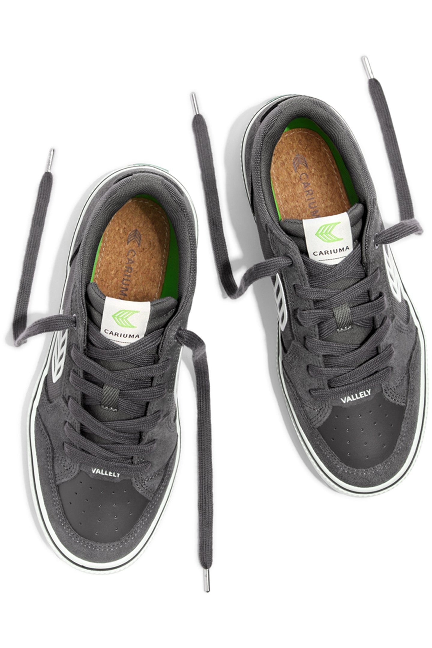 VALLELY PRO MAGNET GREY SUEDE AND CORDURA IVORY LOGO SNEAKER 3