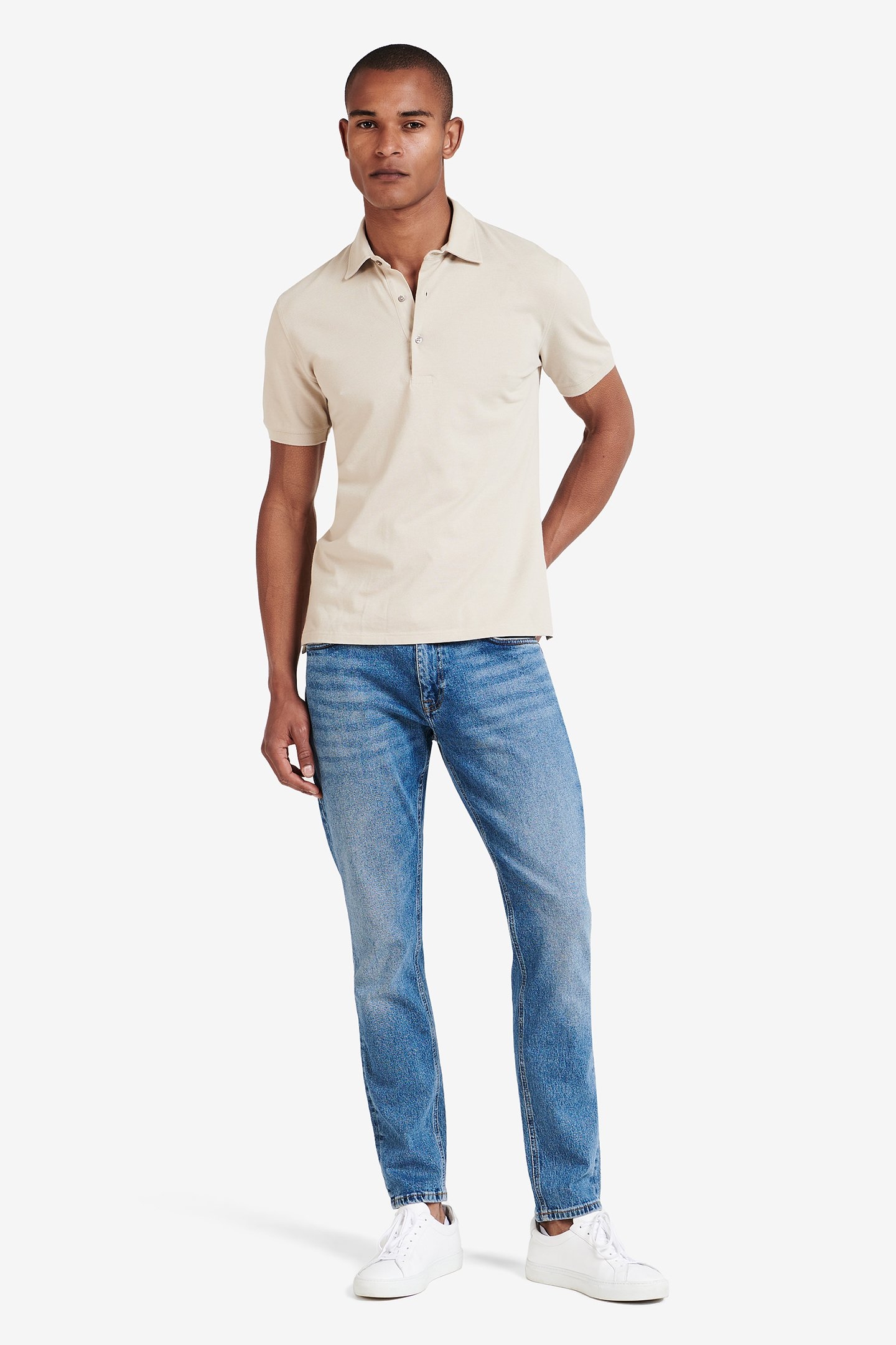 YAMANE DENIM COTTON-STRETCH MID BLUE 2