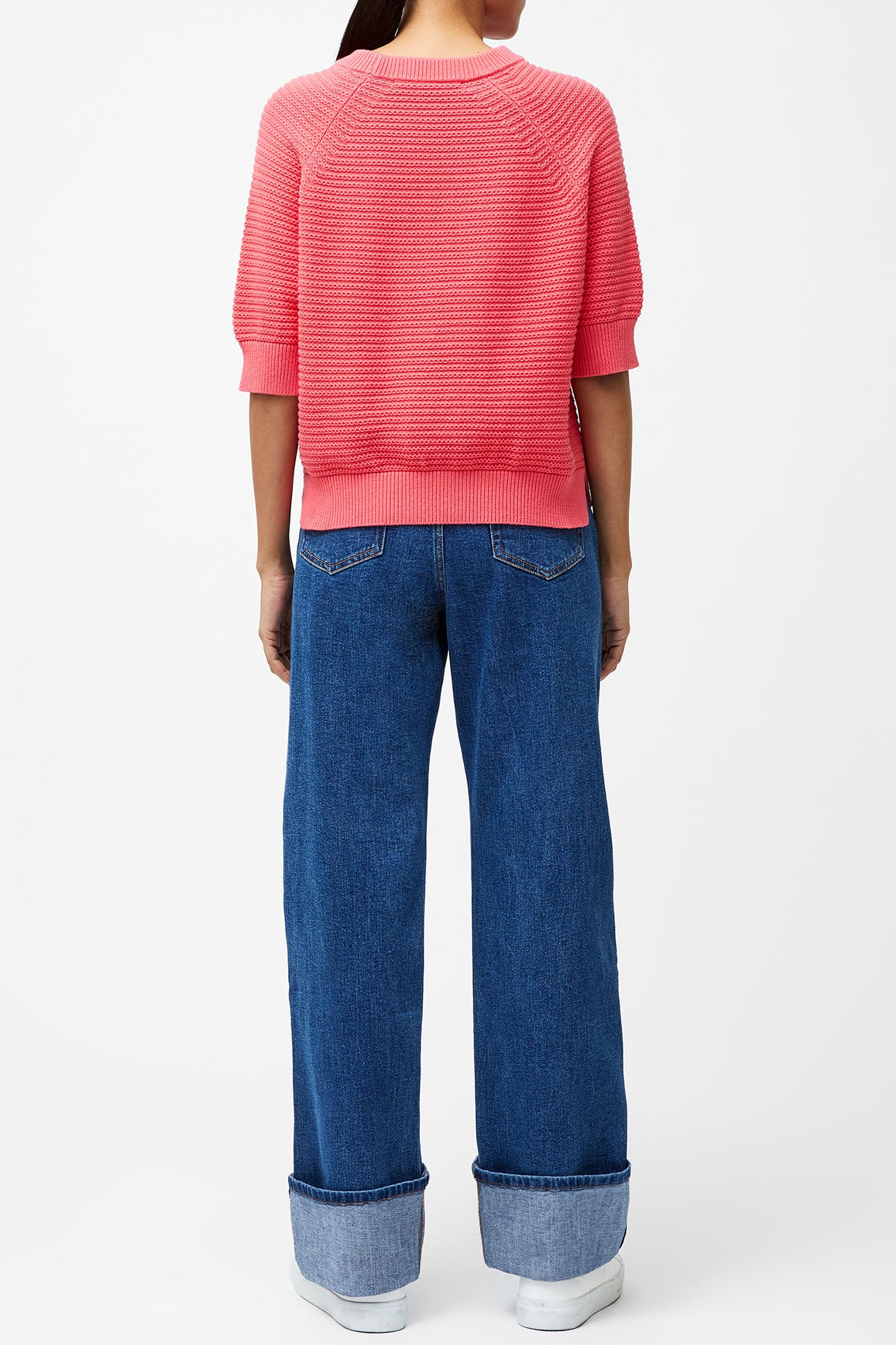 LILY SS HIGH NECK TOP RASPBERRY PINK 2