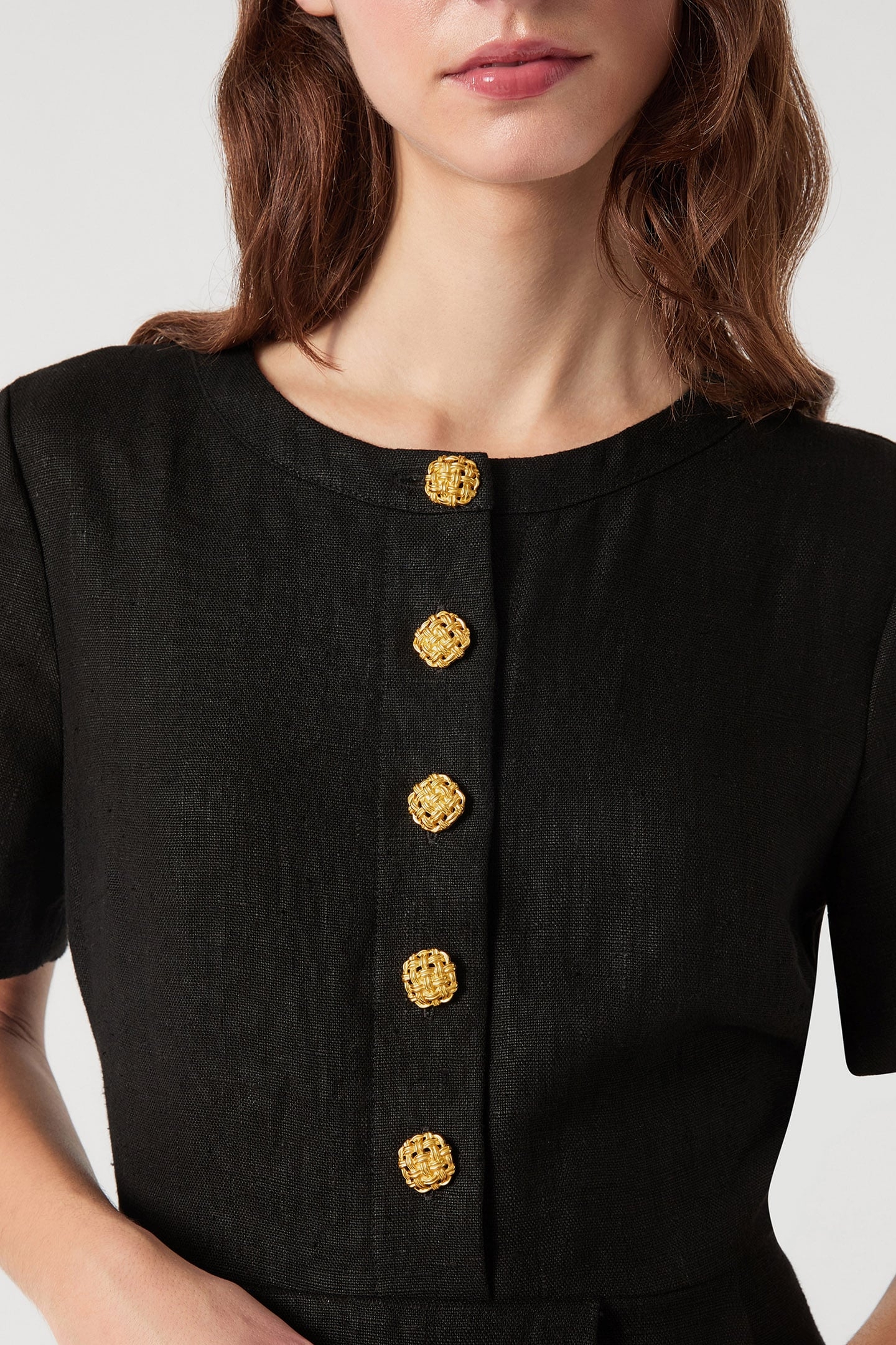 DR LYDIA LINEN DRESS BLACK 4