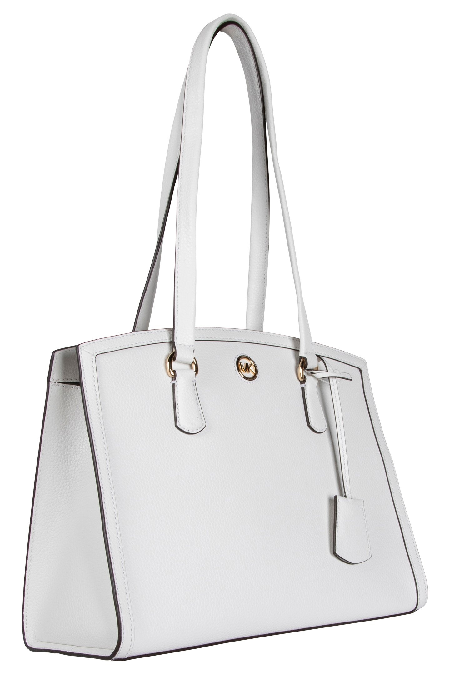 MEDIUM LEATHER TOTE IN WHITE 4