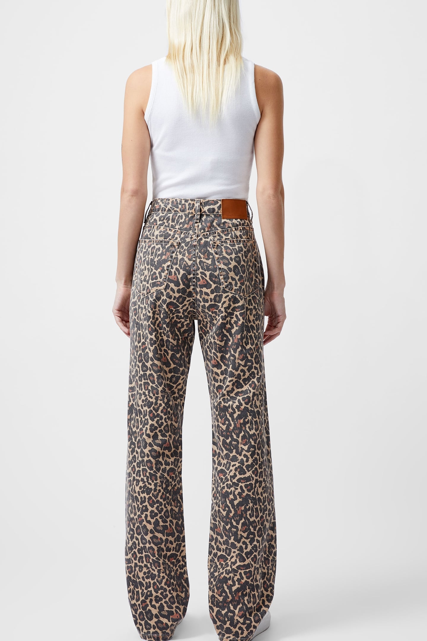 CHARLIE PRINTED STRAIGHT JEAN LEOPARD SAND MULTI 2