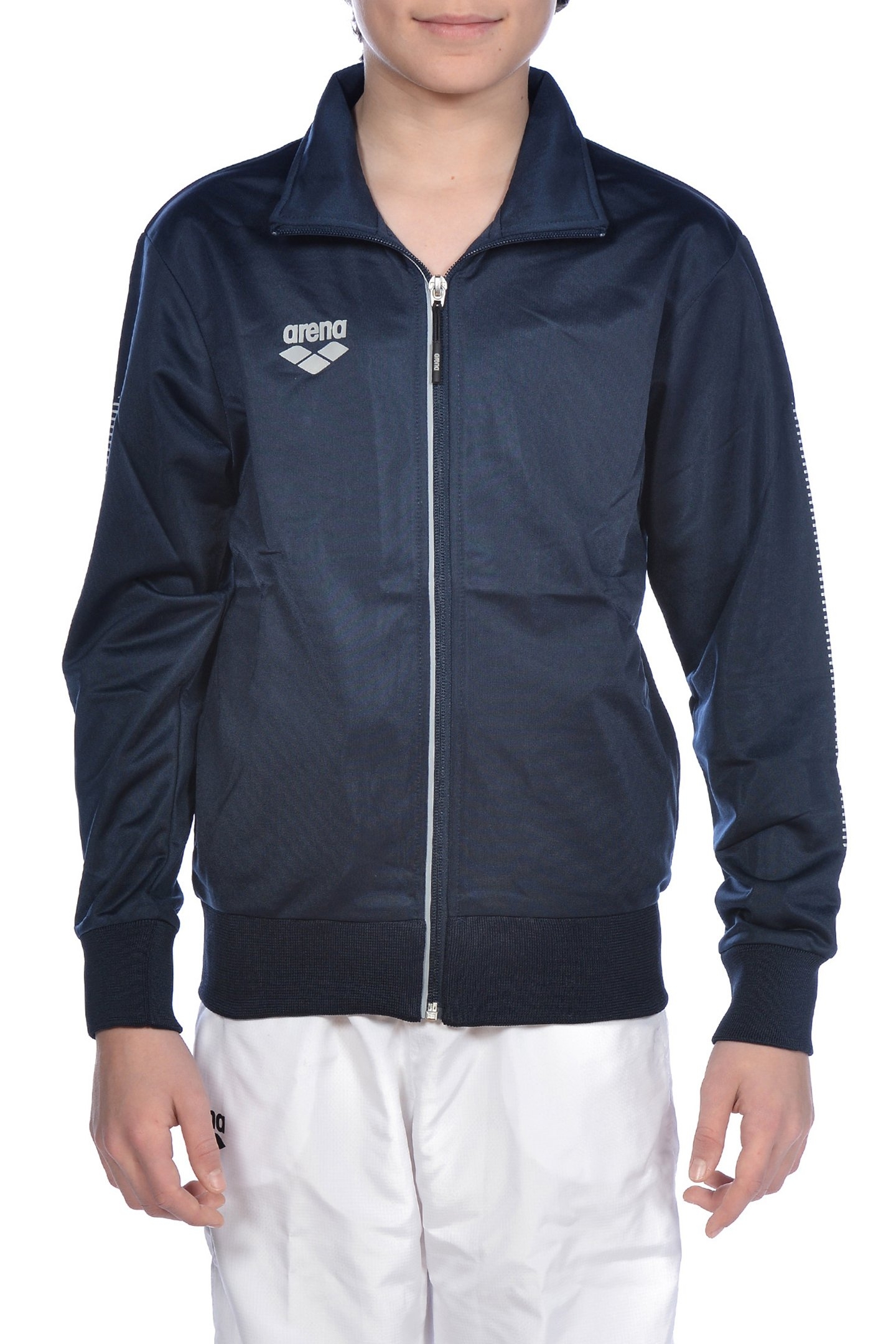 JR TL KNITTED POLY JACKET NAVY 1