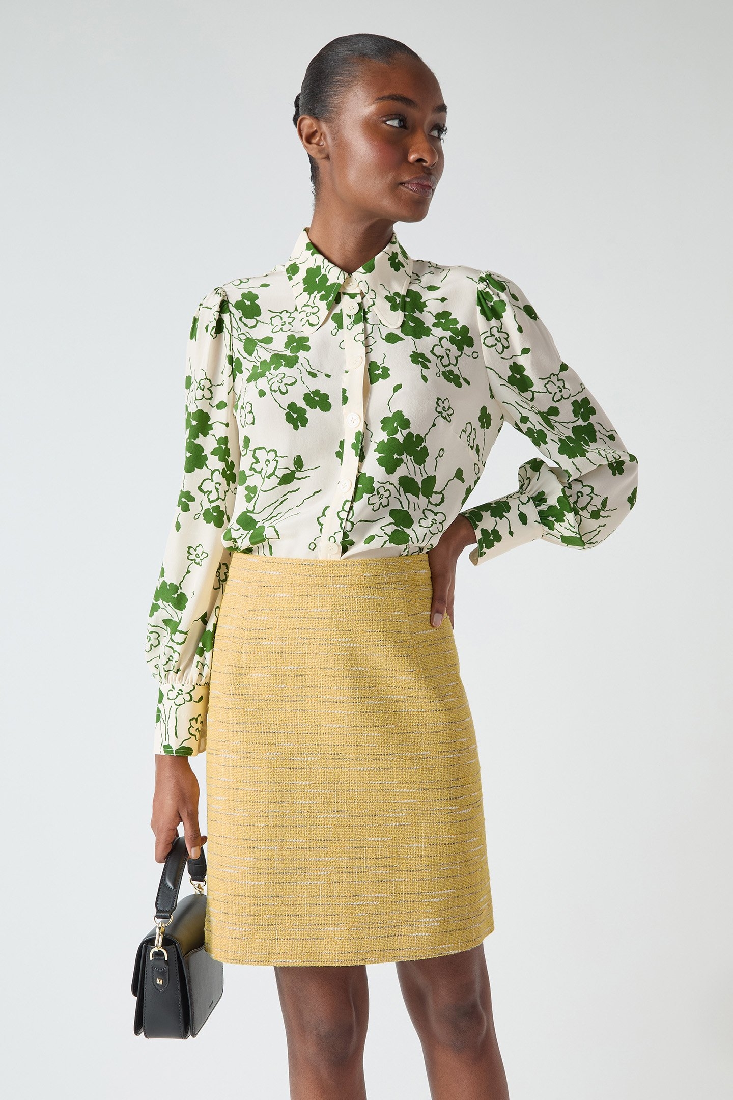SK VARLEY TWEED SKIRT BUTTERCUP 1