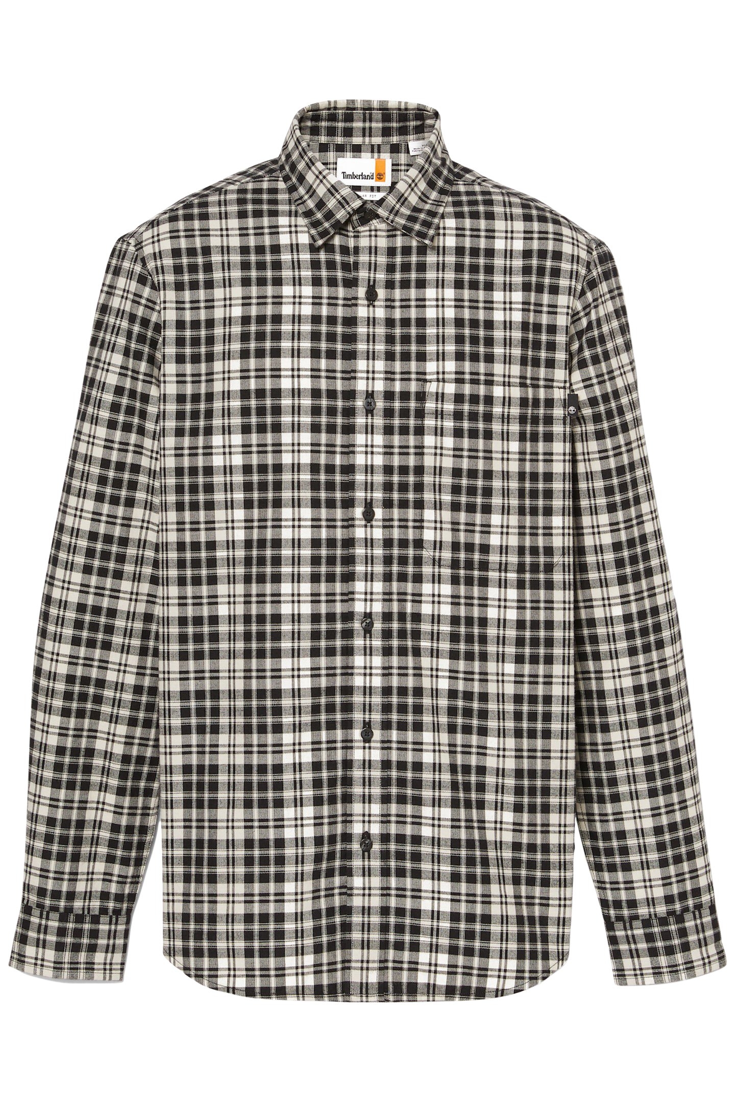HERRINGBONE FLANNEL PLAID SHIRT BLACK 4