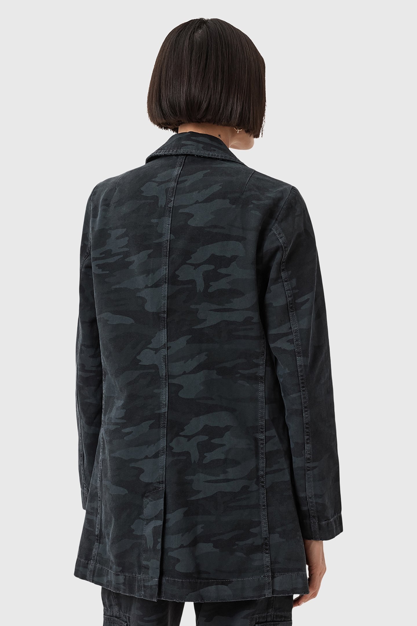 ALEIDA DENIM BLAZER CAMO INK BLUE 2