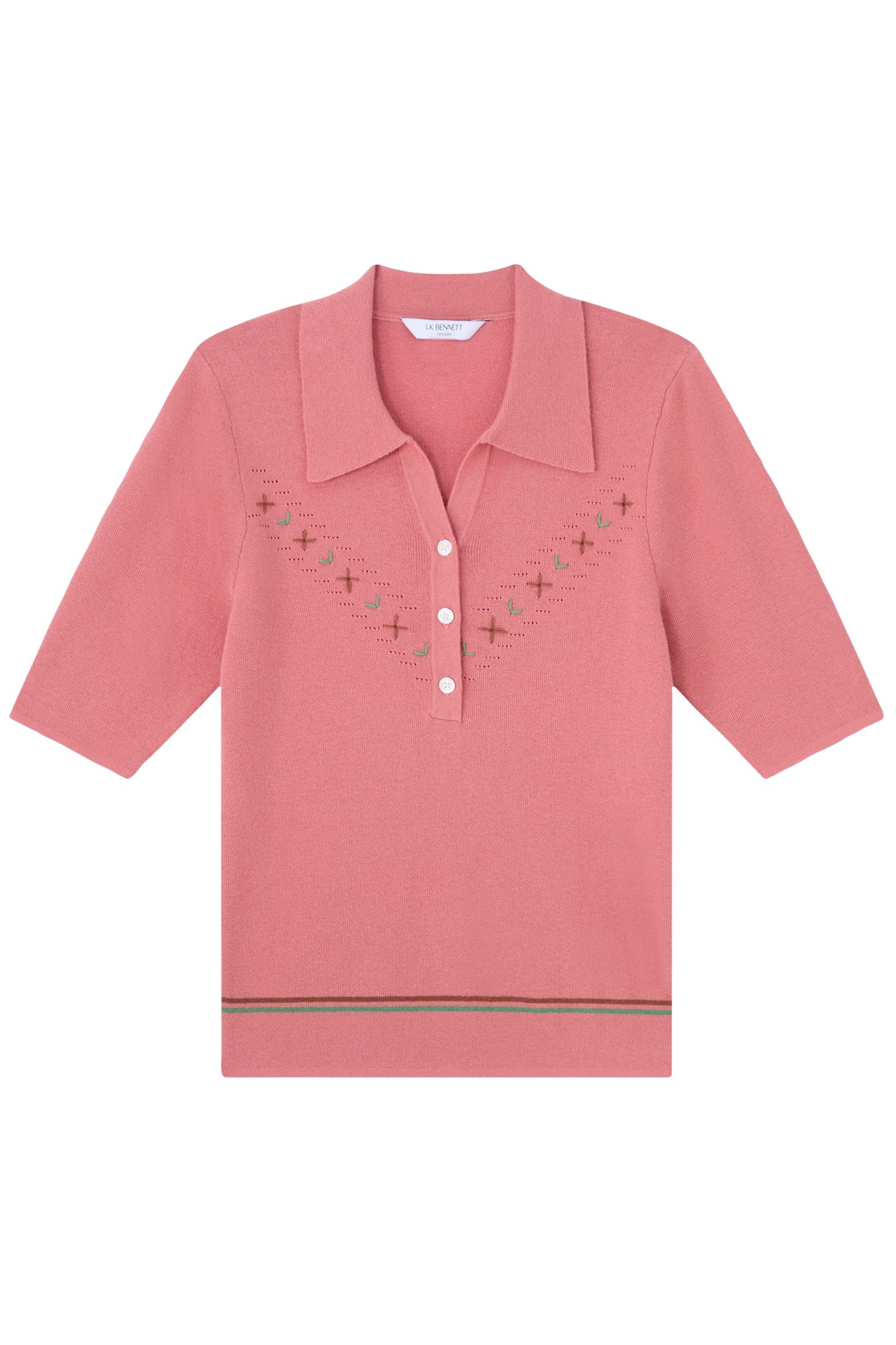 TK FIONA FLORAL KNIT TOP PINK 4