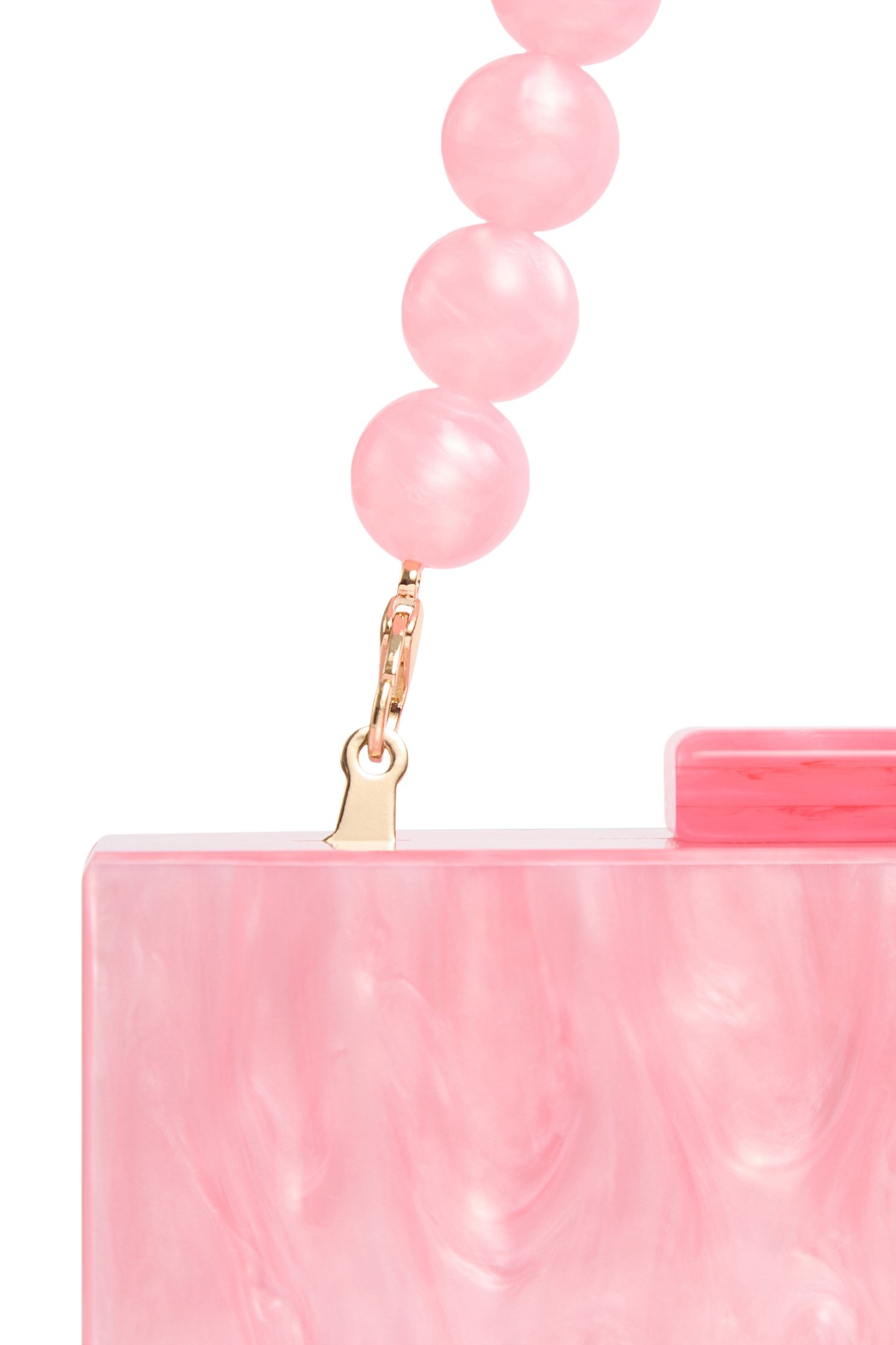 CU MAEVE RESIN BOX CLUTCH PINK 2