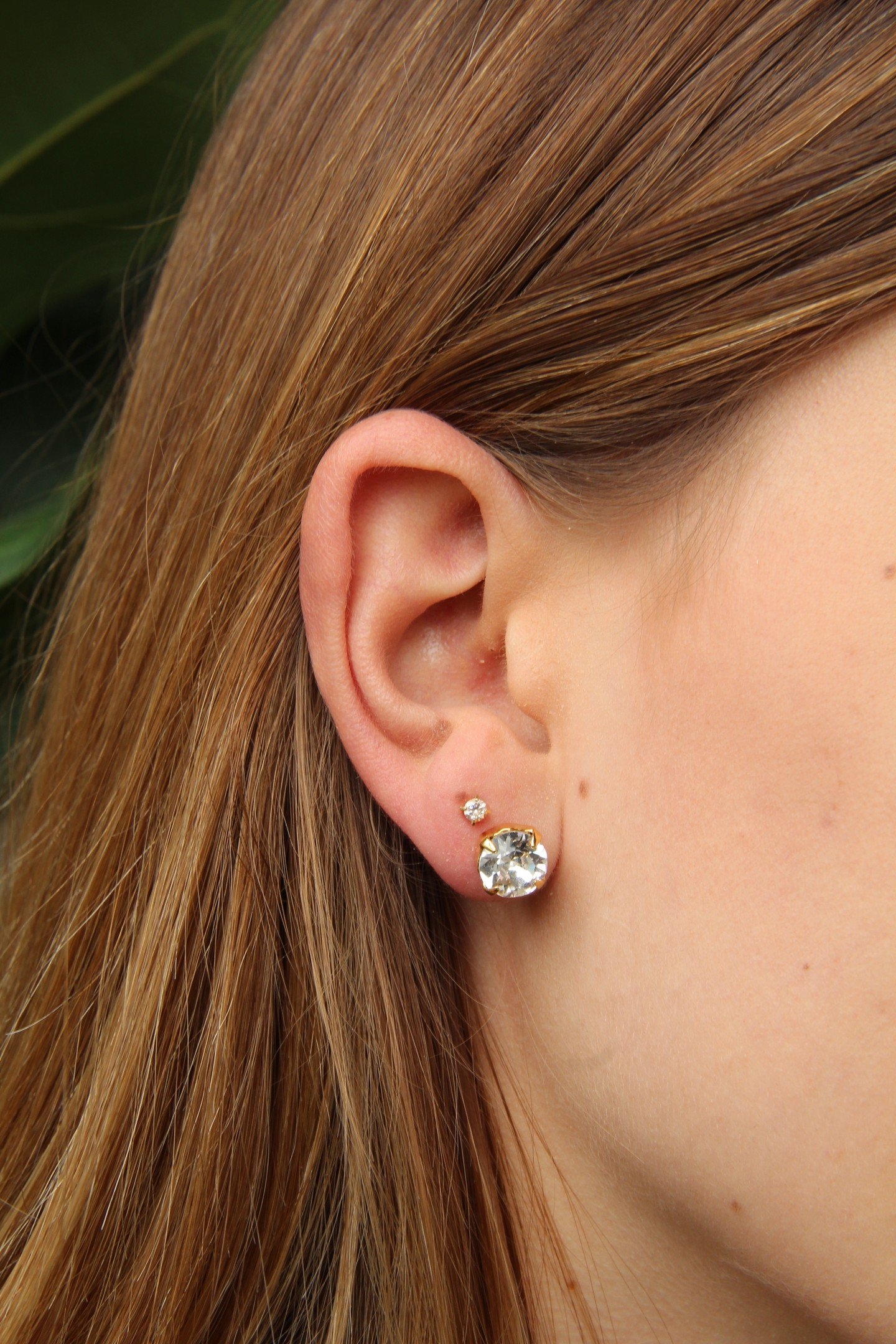 CRYSTAL GOLD EARPINS 3