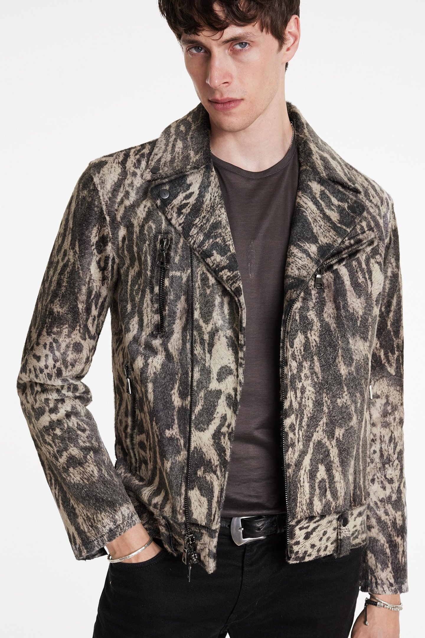 CHELSEA SLIM FIT ASYMMETIRIC ZIP CLOSURE SMOKED PEARL GREY 3