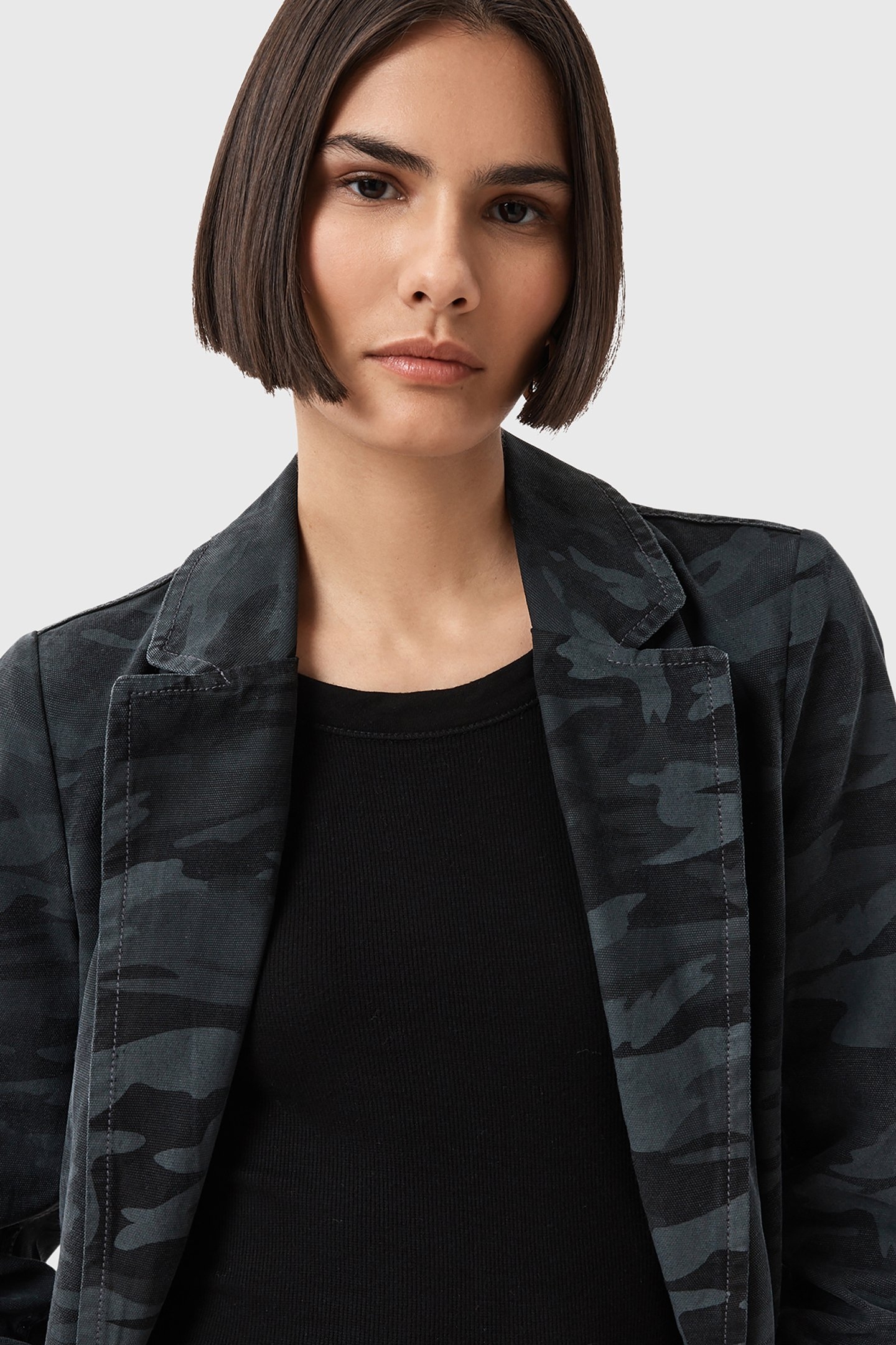 ALEIDA DENIM BLAZER CAMO INK BLUE 7