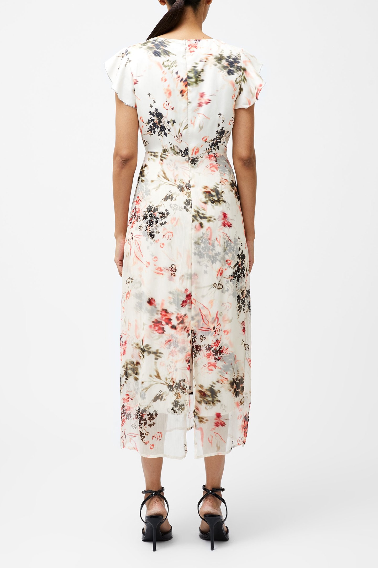 CANDICE SATIN GGT OVERLAY DRES CREAM/SCARLET RED MU 2