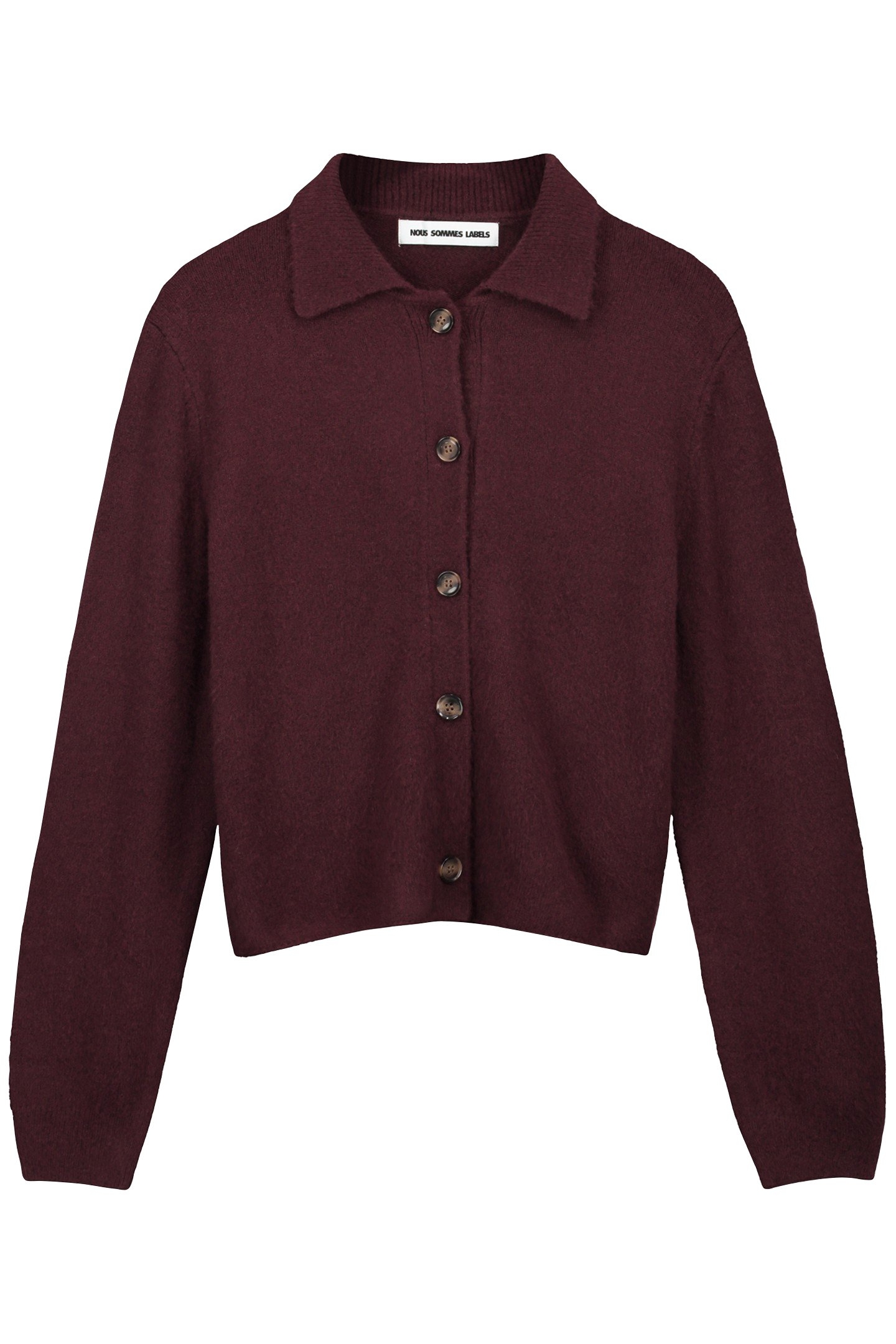 NOUS SOMMES LABELS – LAYLA POLO CARDIGAN BURGUNDY 1