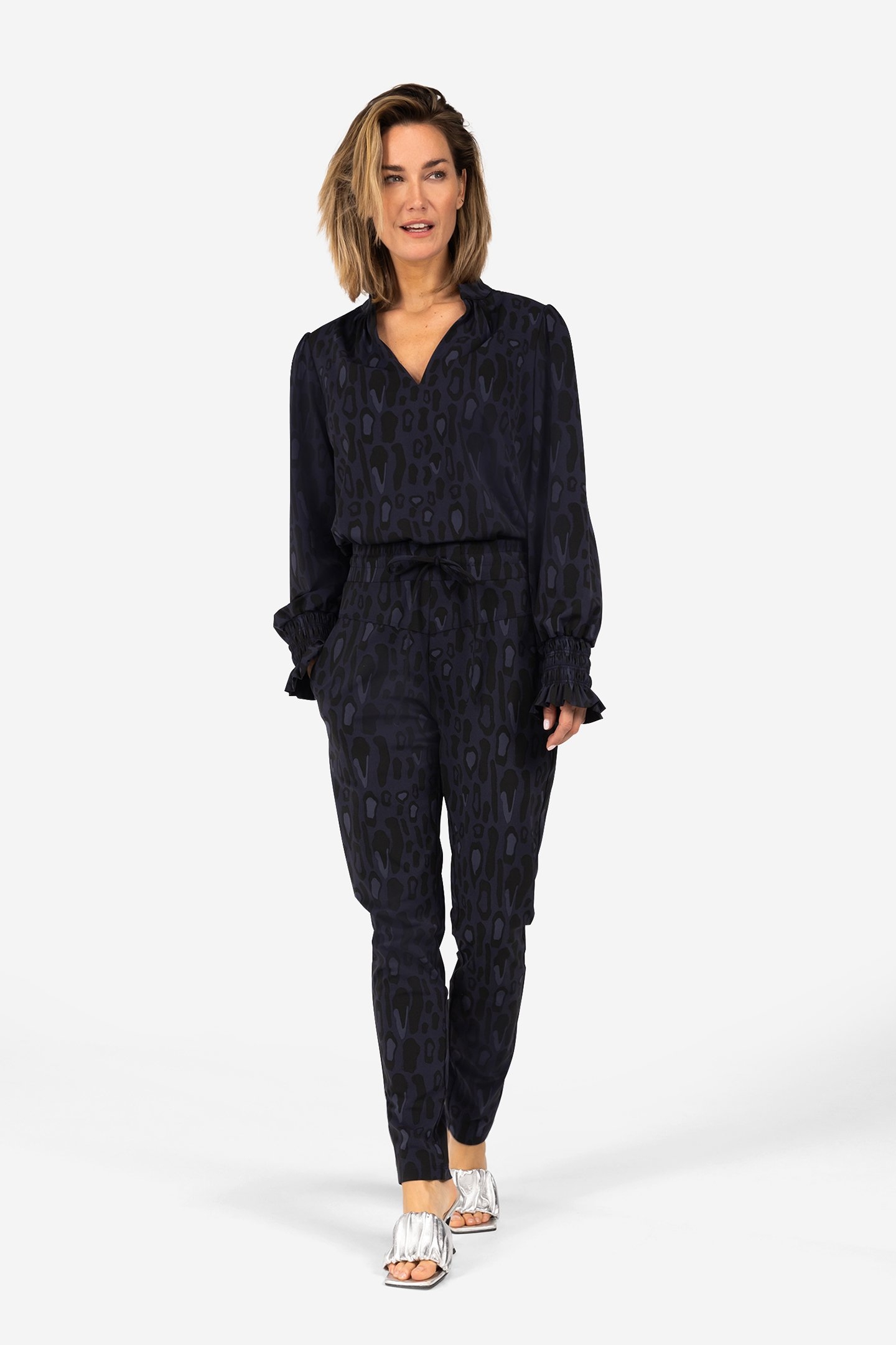 PALIMA PANTS LEOPARD BLUE 1