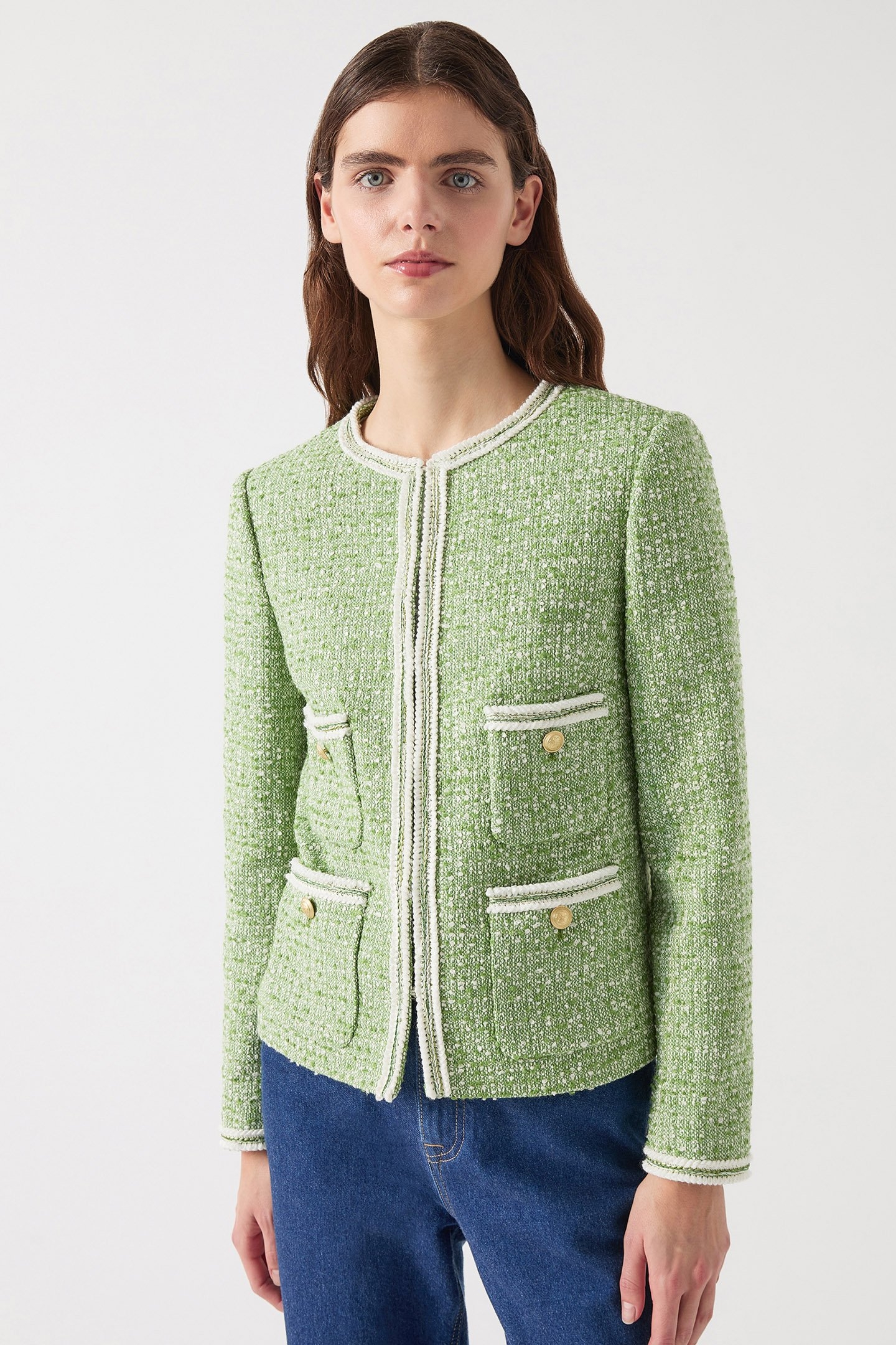 JK CHARLIE TWEED JACKET GREEN 1