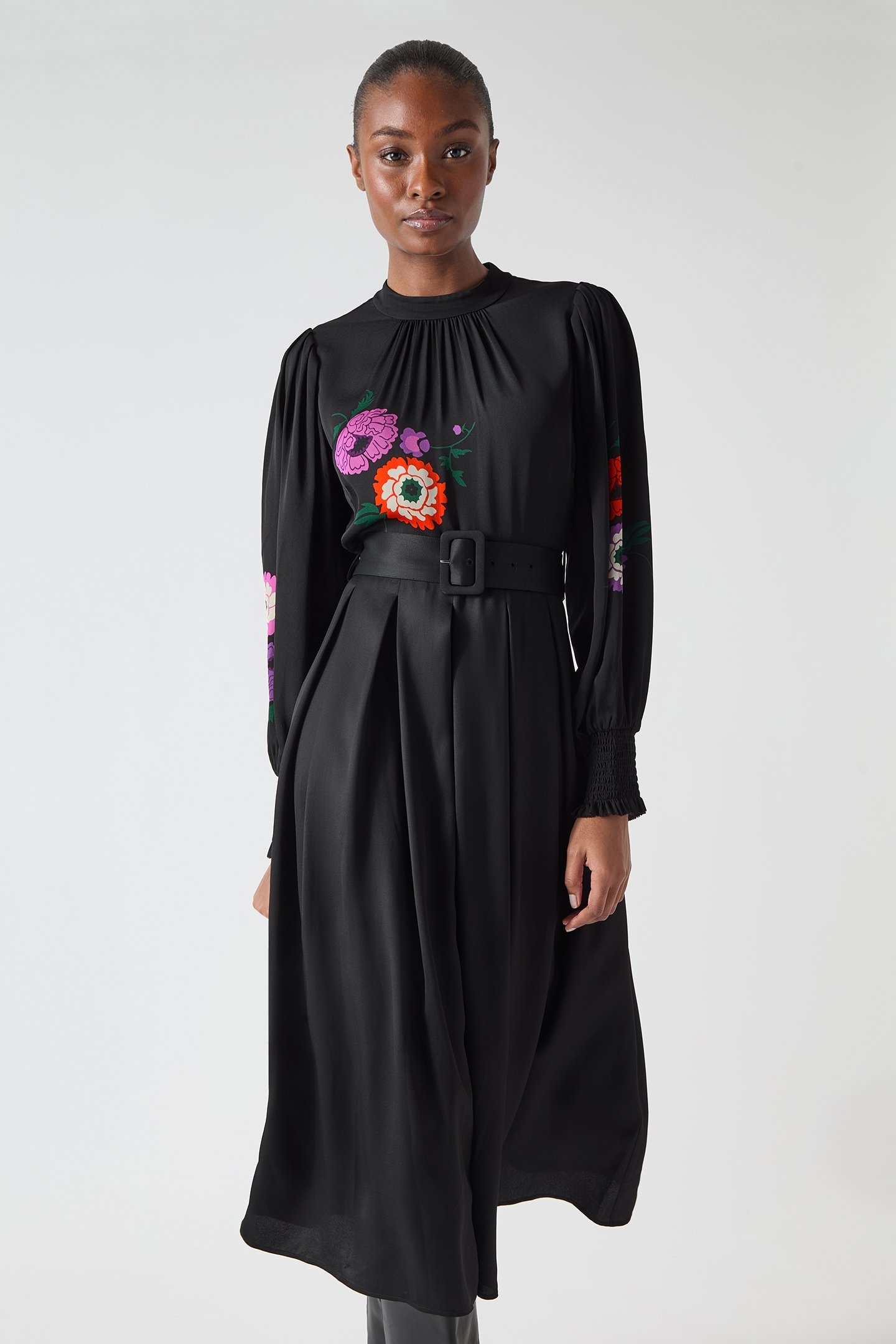 DR FLEUR MOTIF DRESS BLACK 1