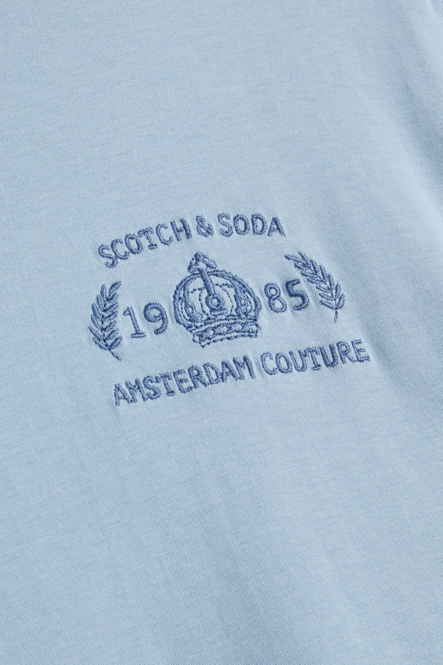 SS ROLL NECK TEE SKY/PEWTER 3