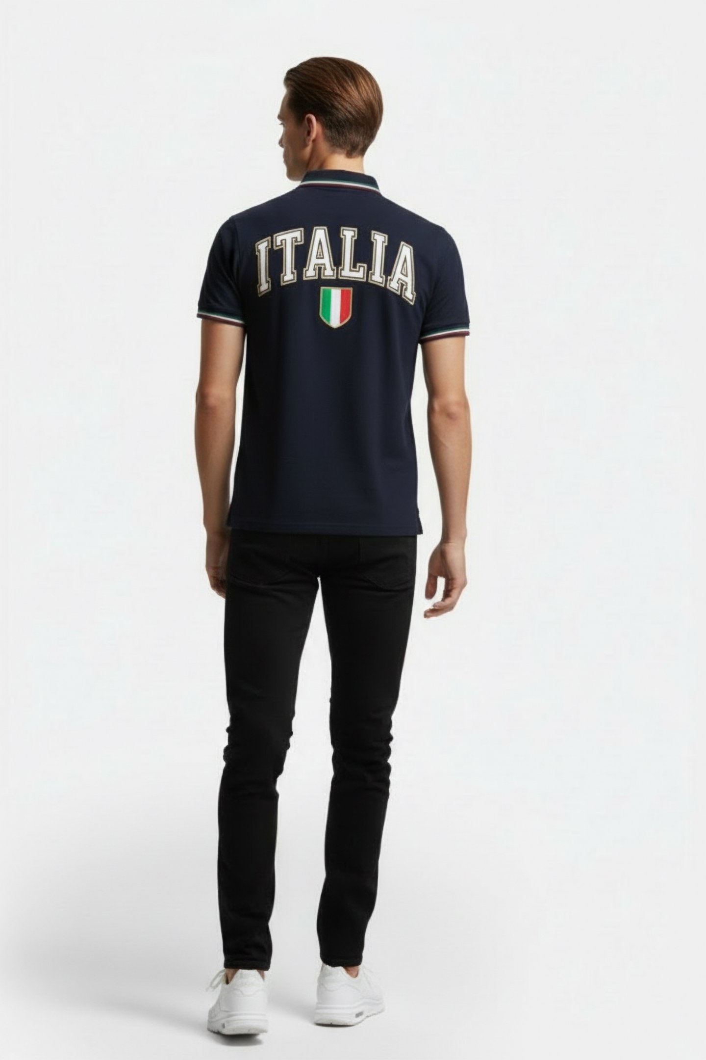 FIN POLOSHIRT SOLID NAVY LEN 2