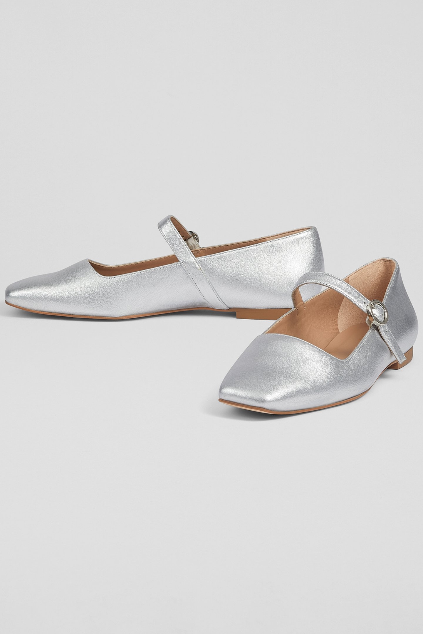 FL WILLOW MARY JANE FLAT SILVER 3