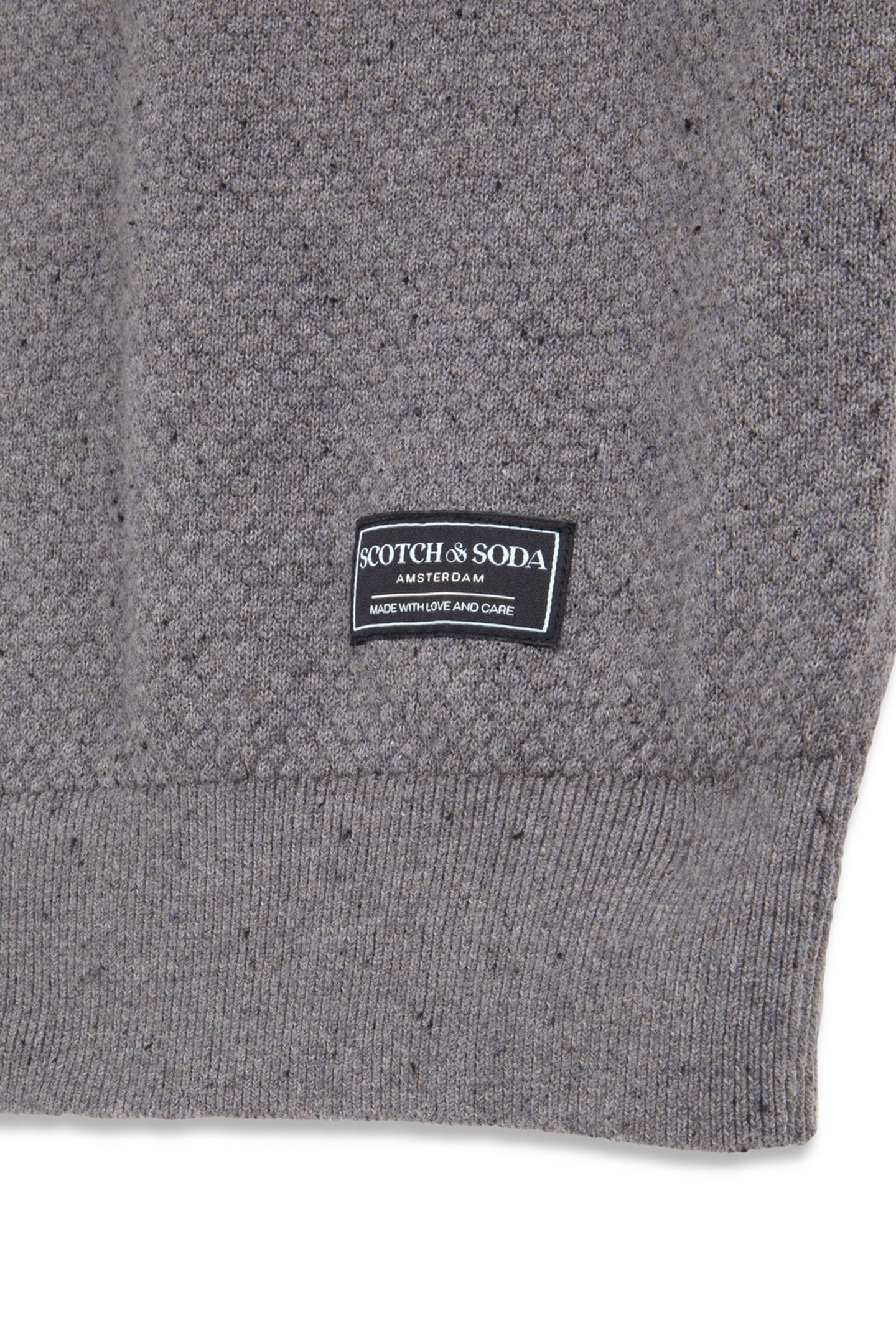 SS NEPS TEXTURE STITCH POLO SWEATER DARK GREY 3
