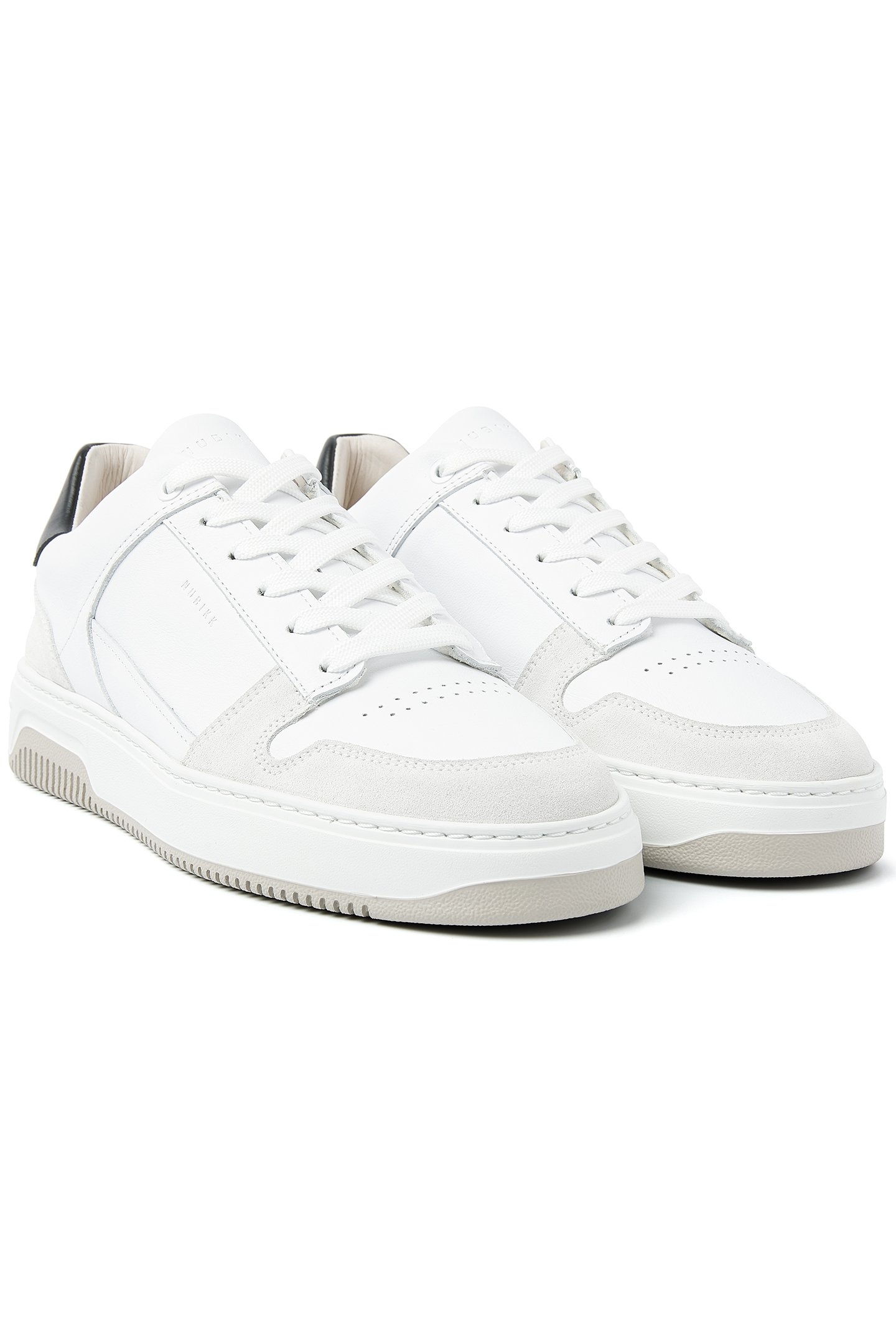 BASKET COURT WHITE LEATHER - BLACK 2