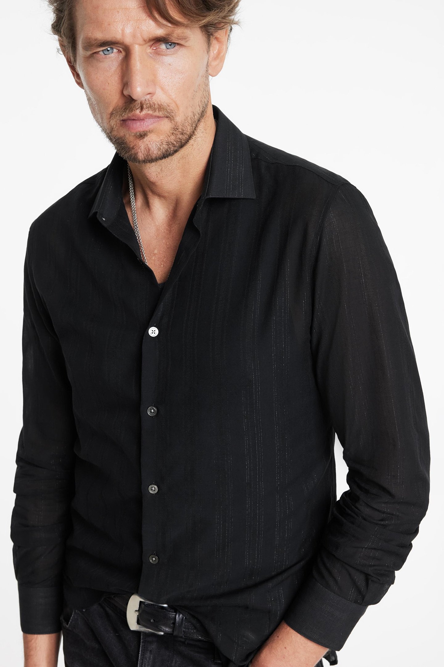 SLIM FIT STELLA COLLAR COLLECTION DRESS BLACK 3