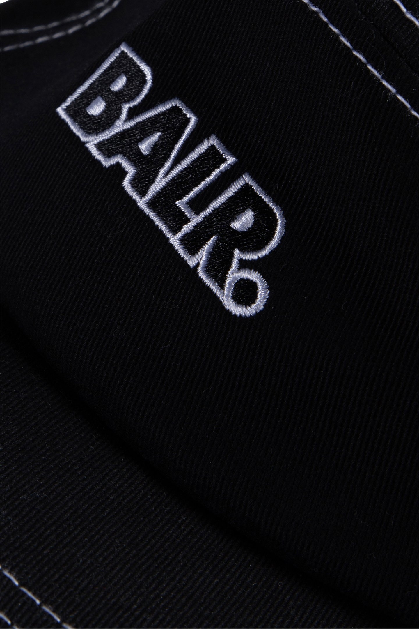 COTTON CONTRAST STITCH 5-PANEL CAP JET BLACK 4