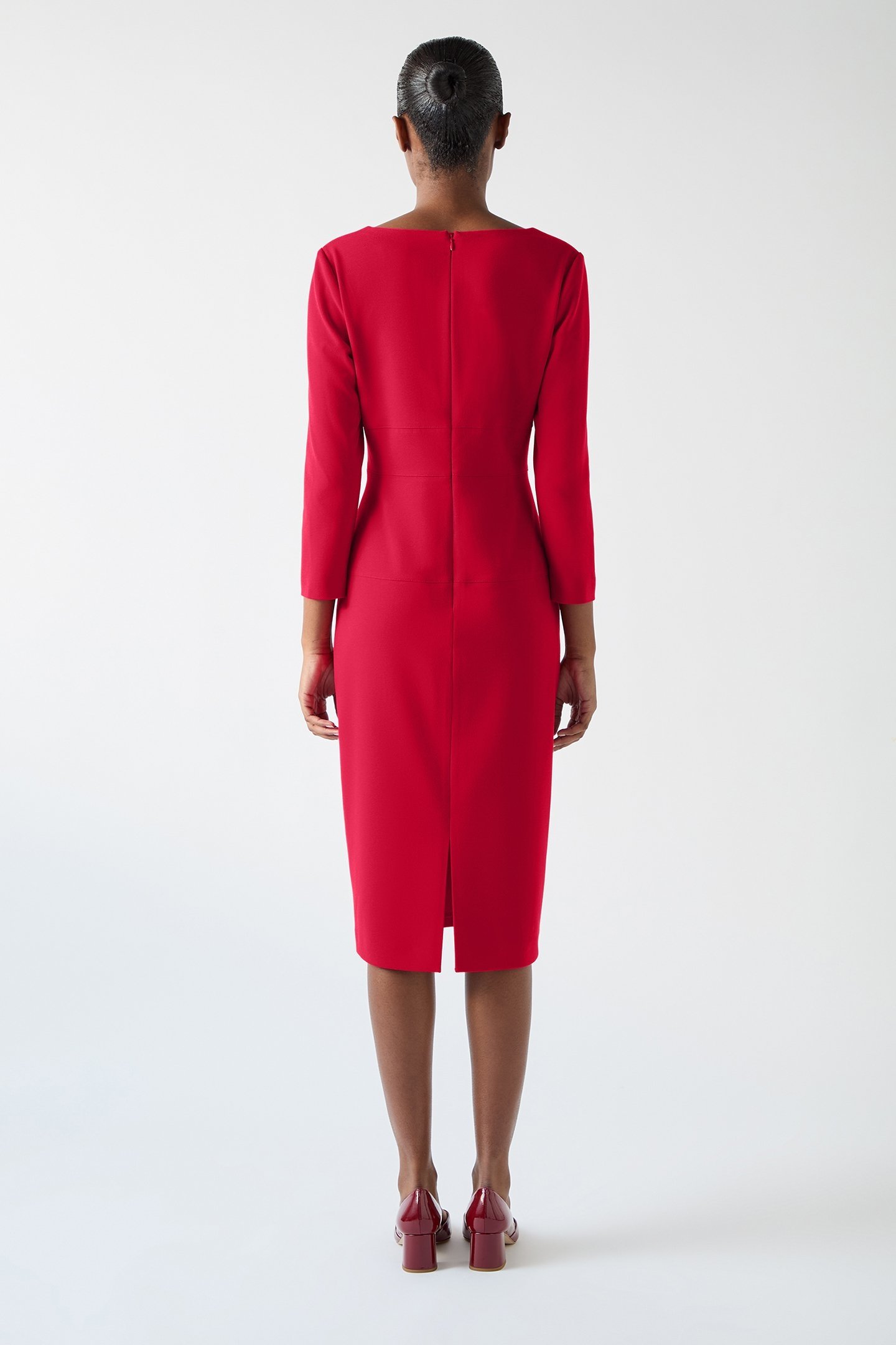 DR ALTYN CREPE DRESS RED 2