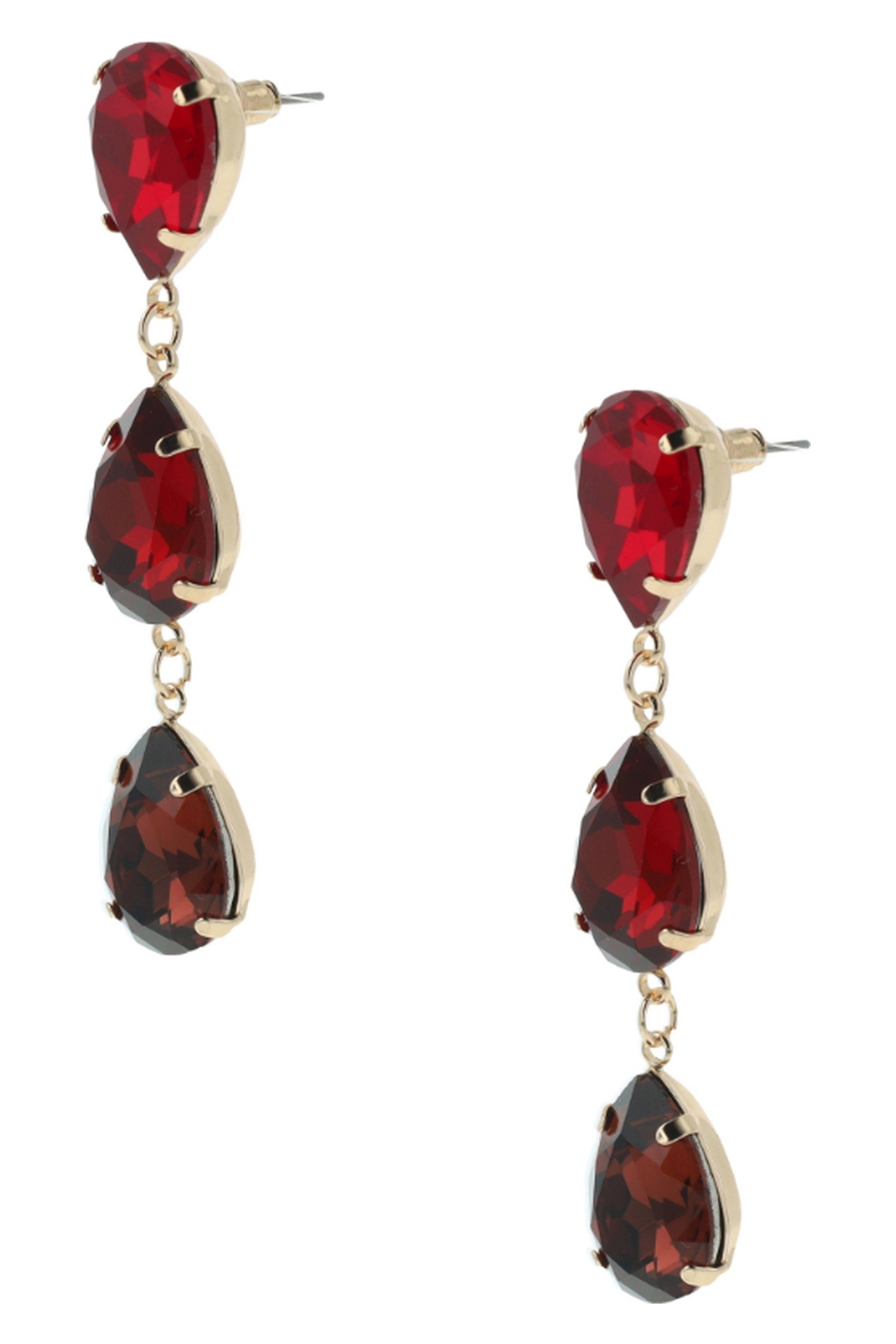 TRIPLE DROP EARHANGERS RED 1