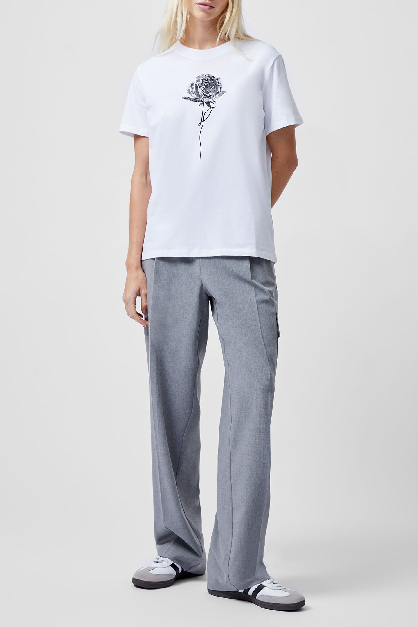 1OSE LOGO PEACHED GRAPHIC TEE LINEN WHITE 1