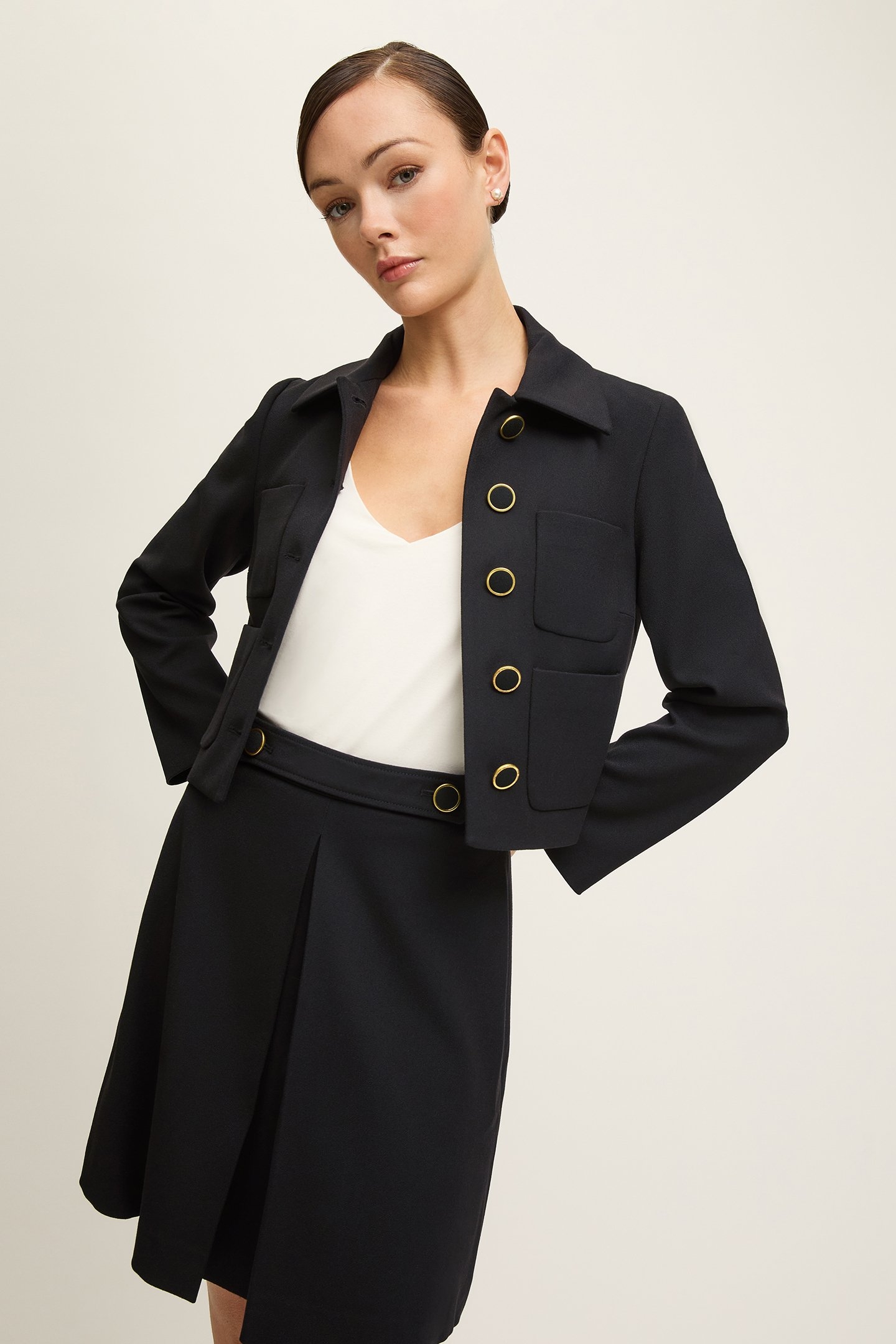 JK HALINA CREPE JACKET BLACK 1