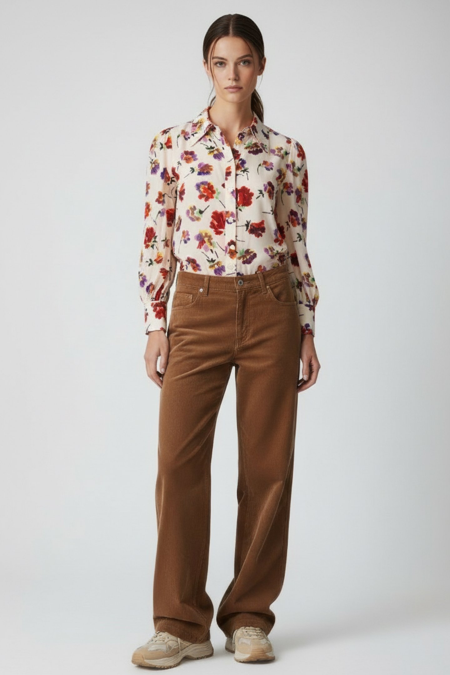 TW SONYA IKAT BLOUSE CREAM 1