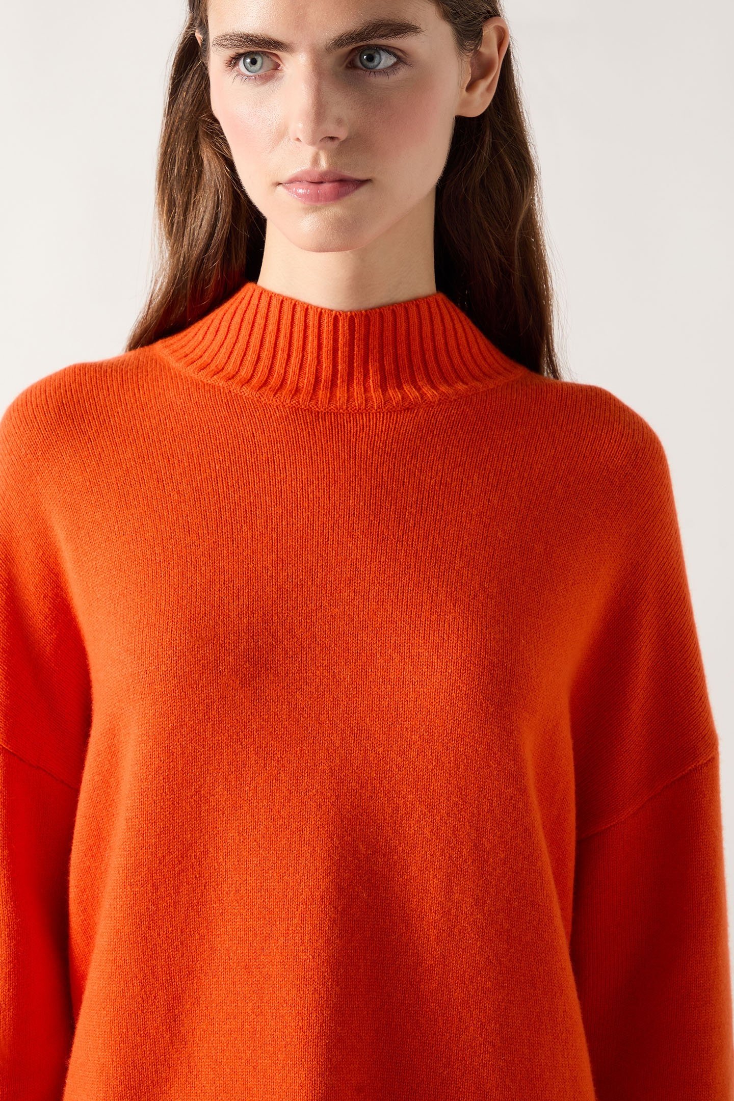 TK LEIGH HIGH NECK JUMPER BRIGHT ORANGE 4
