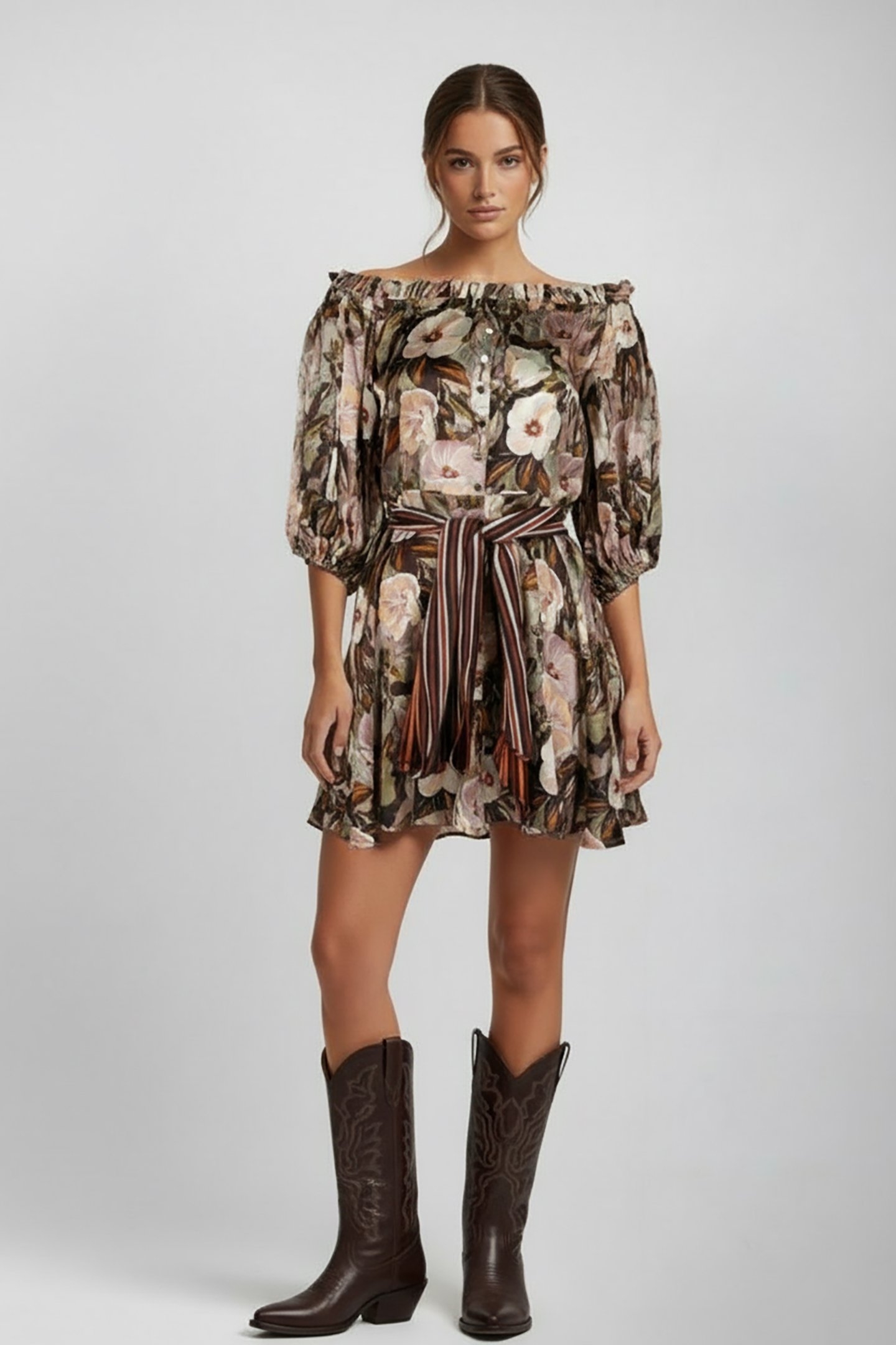 PENCIL ROBE BURGUNDY 1