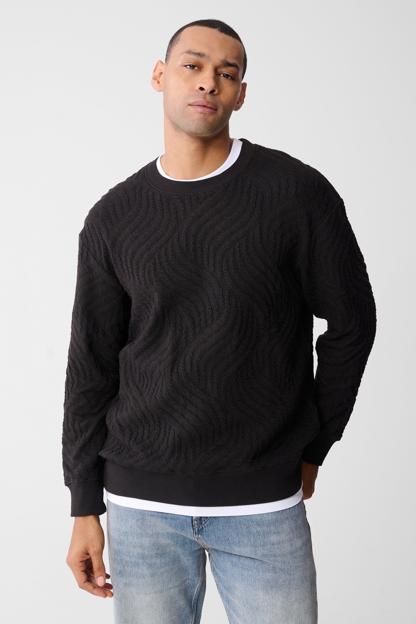 SBWAVE STRUCTURE SWEAT LIGHTGREY 1