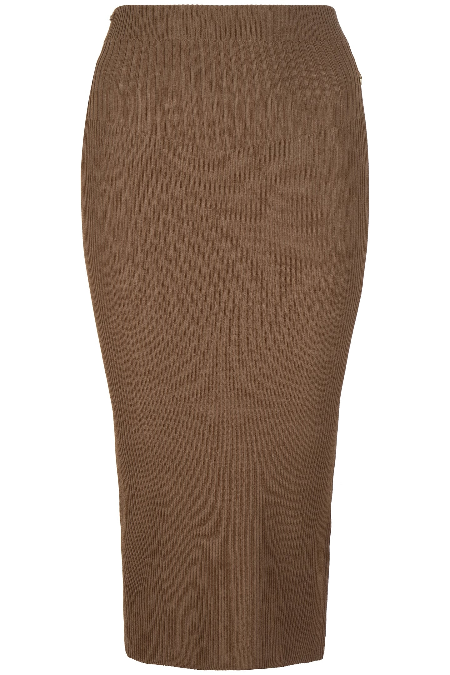 SKIRT KNITTED MIXED RIB ARMY GREEN 3