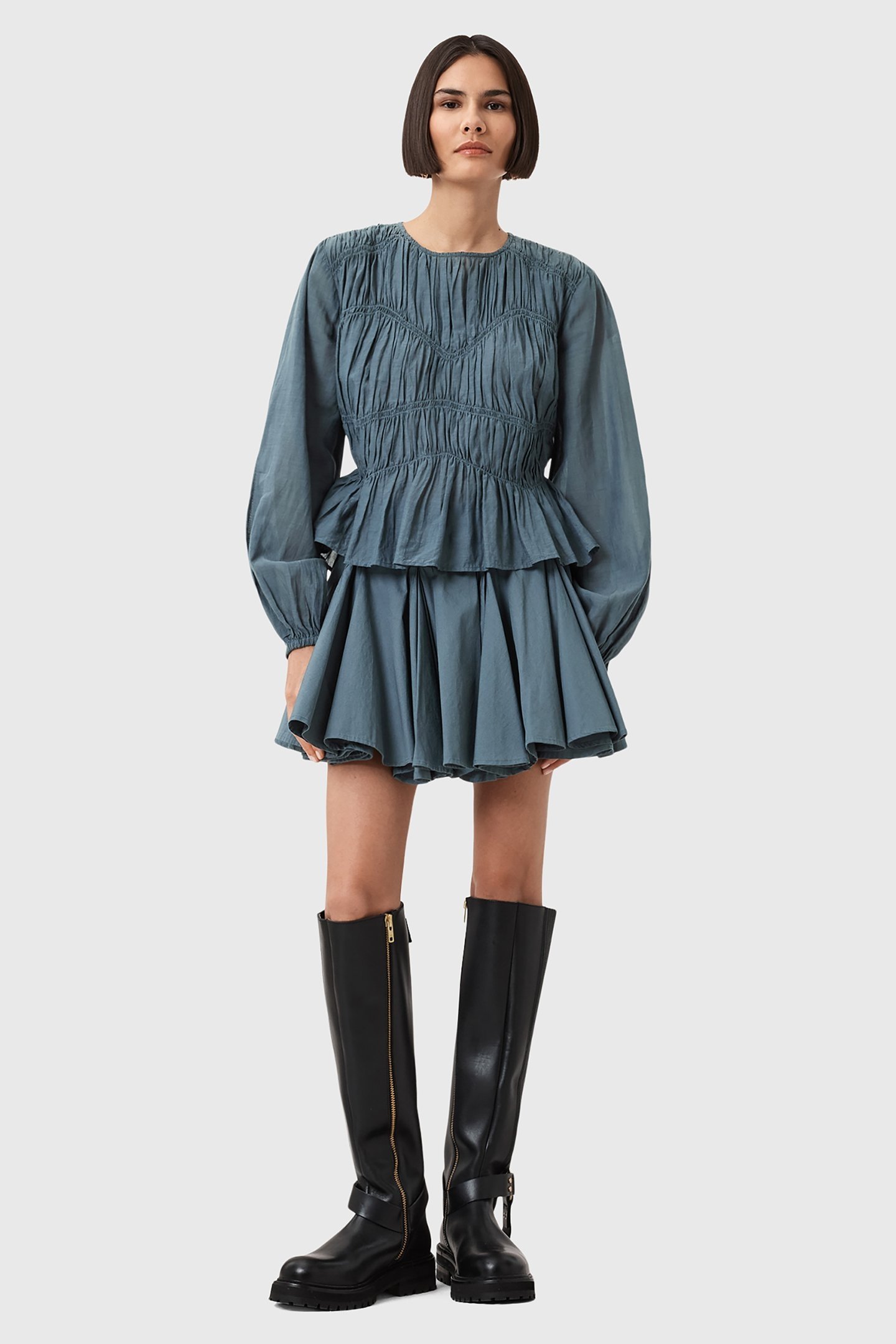 TULIP SKIRT DARK SLATE BLUE 3