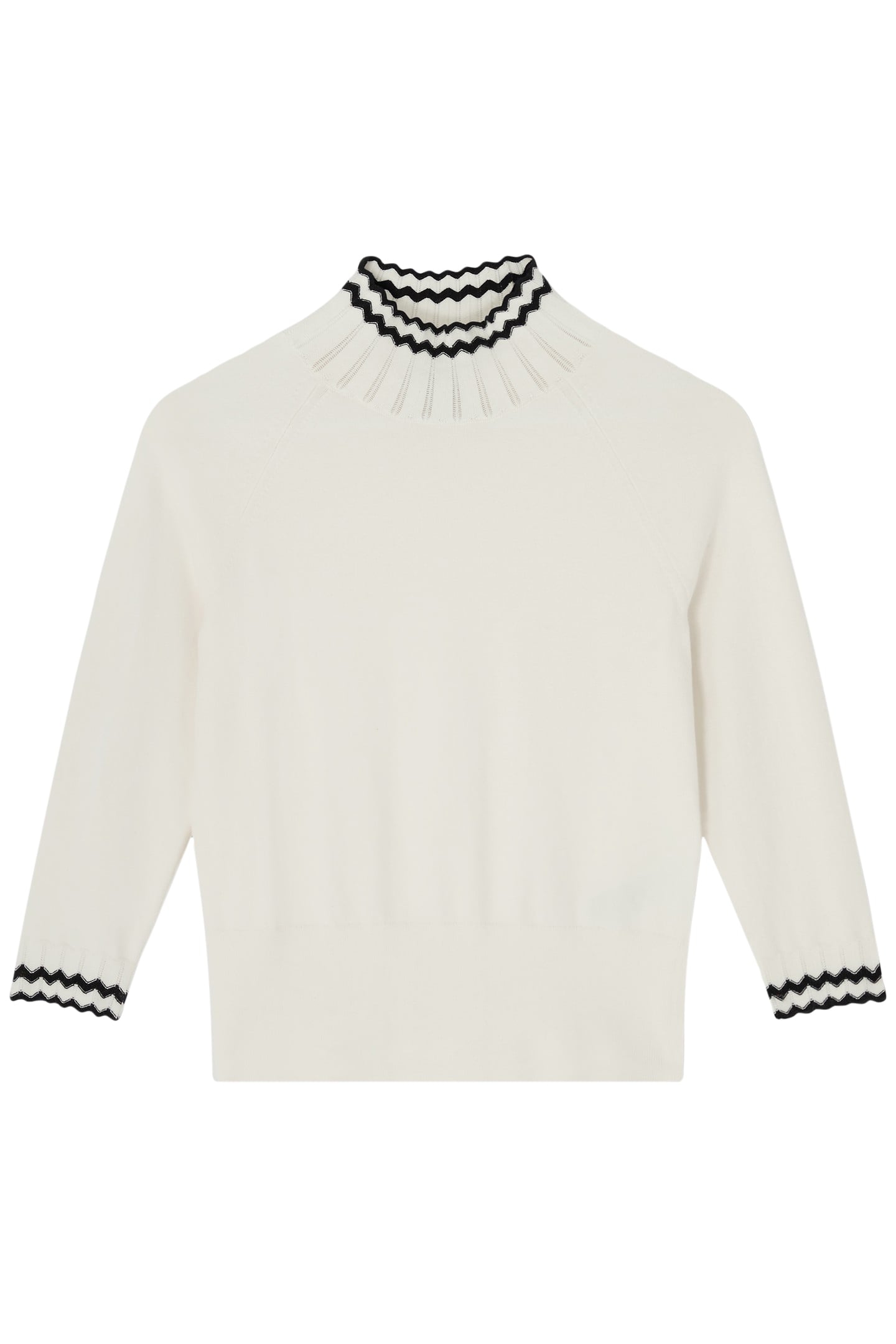 TK ETHEL FINE SWEATER IVORY/BLACK 3