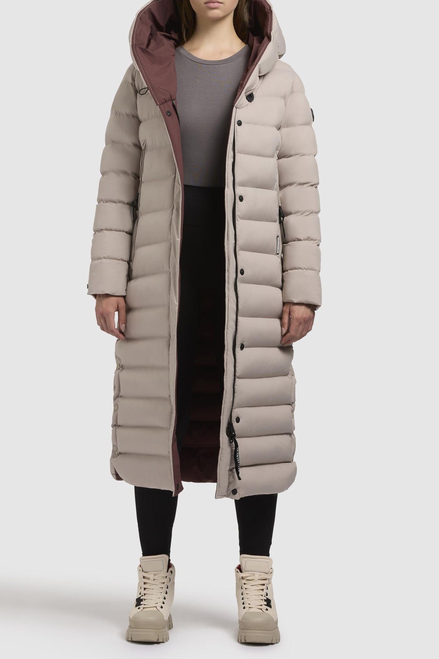 TEIVA2 COAT DUSTY BEIGE 1